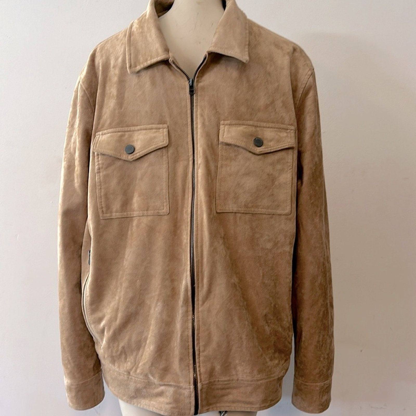 BLANKNYC Men’s suede like jacket BLANKNYC beige XL Size US XL / EU 56 / 4 - 1 Thumbnail