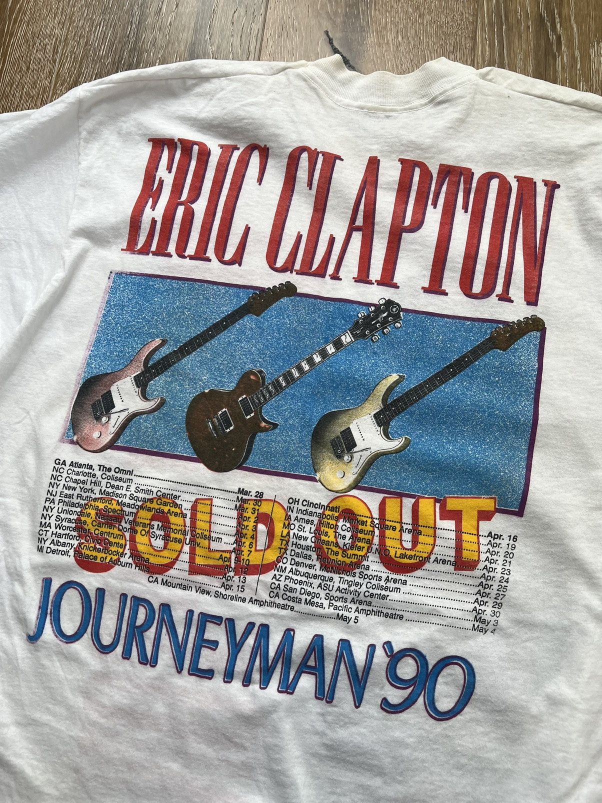 Band Tees Vintage eric clapton journeyman tour tee Size US XL / EU 56 / 4 - 4 Thumbnail