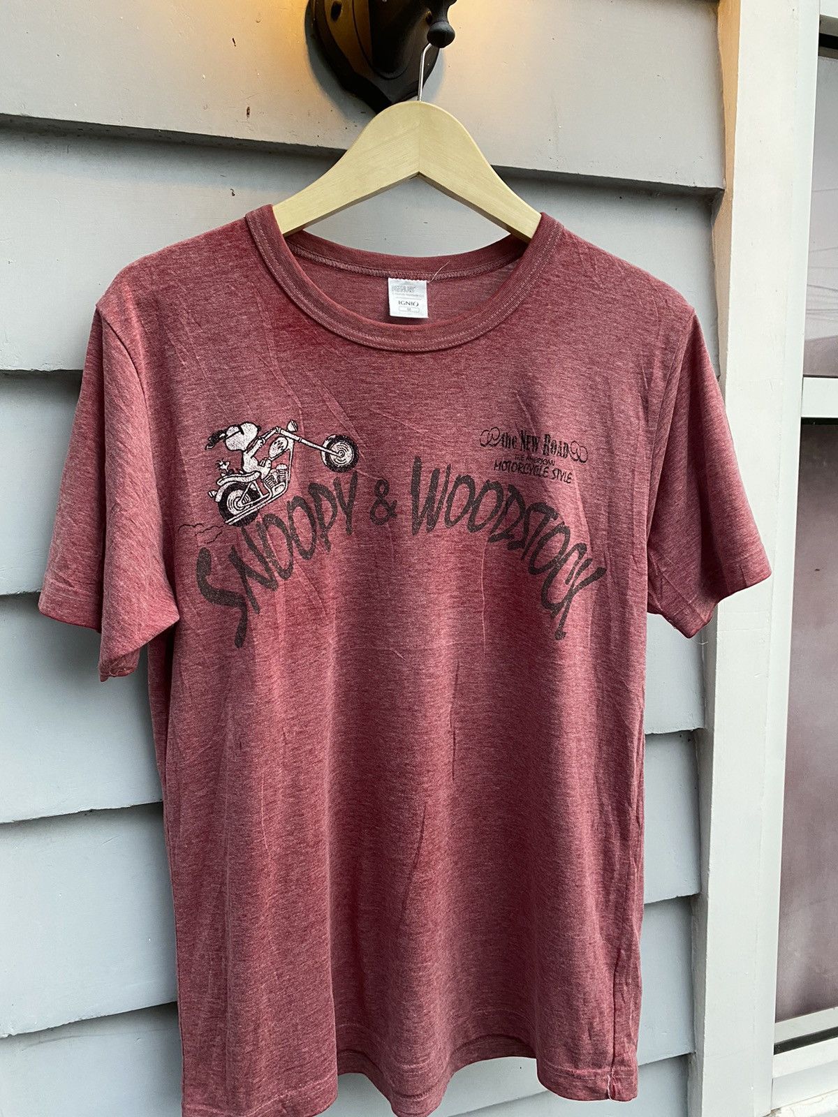 Vintage Snoopy & Woodstock New Road Motorcycle Shirt Size US M / EU 48-50 / 2 - 2 Thumbnail