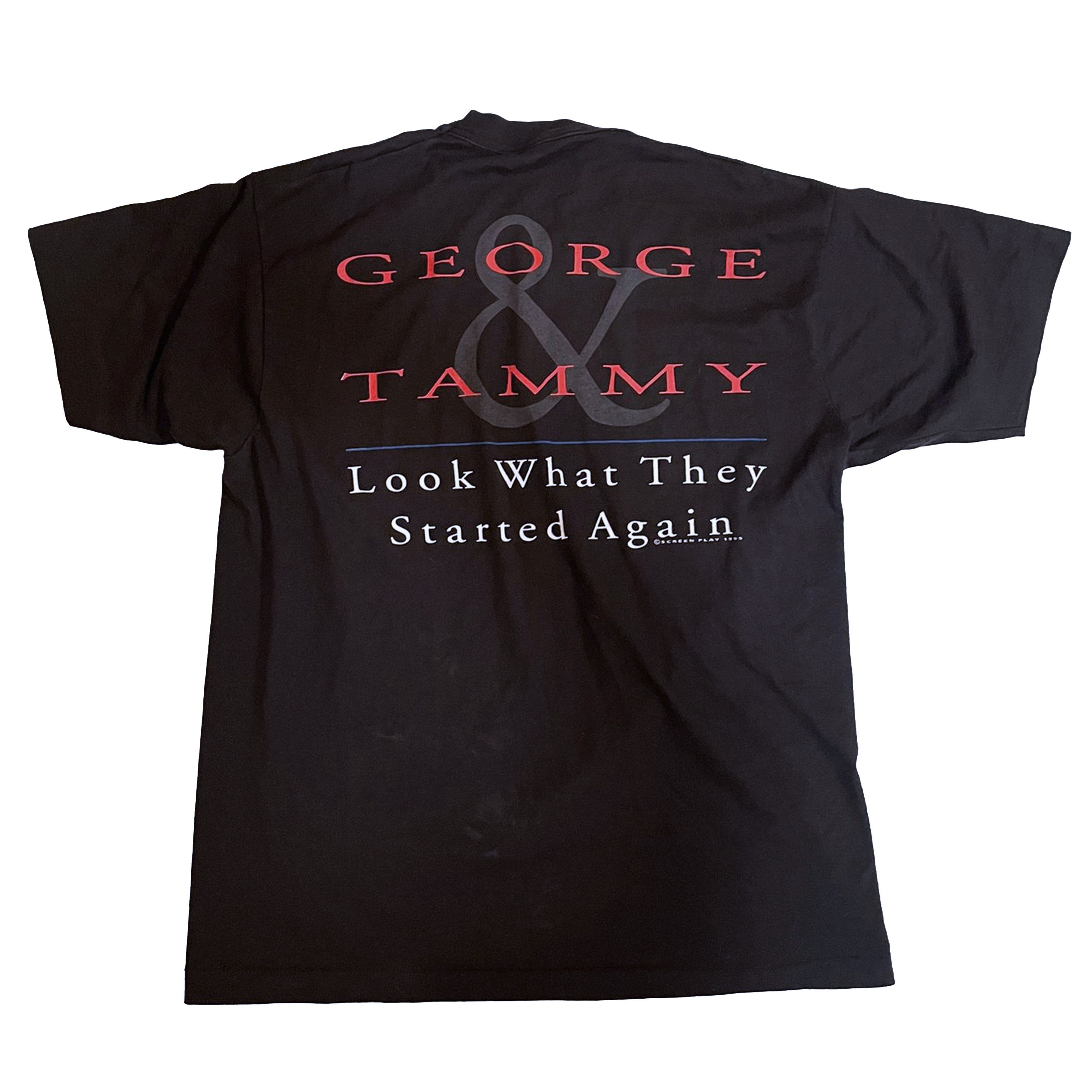Fruit Of The Loom × Vintage Vintage 1995 George and Tammy T-Shirt Size US XL / EU 56 / 4 - 2 Thumbnail
