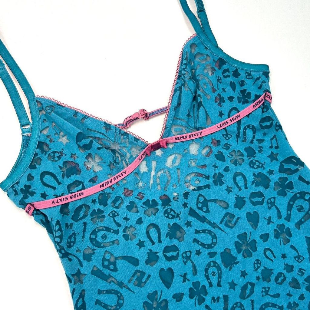 Miss Sixty y2k Miss Sixty blue 'lucky' tank top Size M / US 6-8 / IT 42-44 - 2 Thumbnail