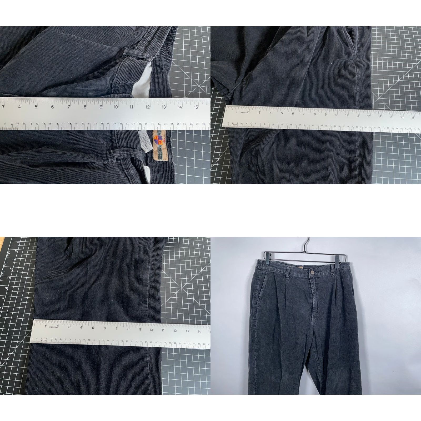 Vintage VINTAGE Fresh Squeeze Baggy Fit Corduroy Pants Men's 34 x 28 Black Straight Leg Skater 90s Mens Pants Size US 34 / EU 50 - 8 Thumbnail