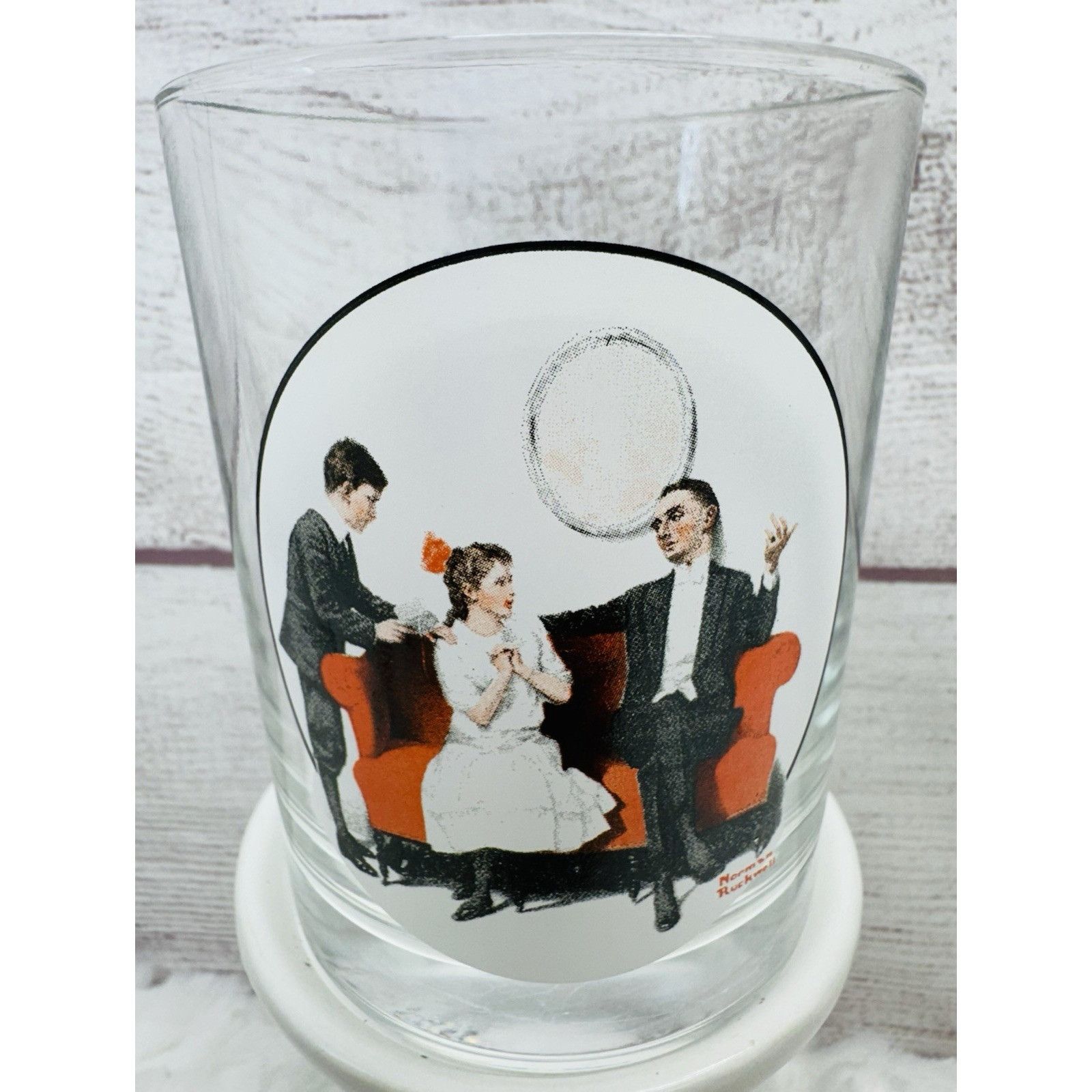 Other Norman Rockwell Saturday Evening Post "SHALL WE DANCE" Glass Size ONE SIZE - 1 Thumbnail