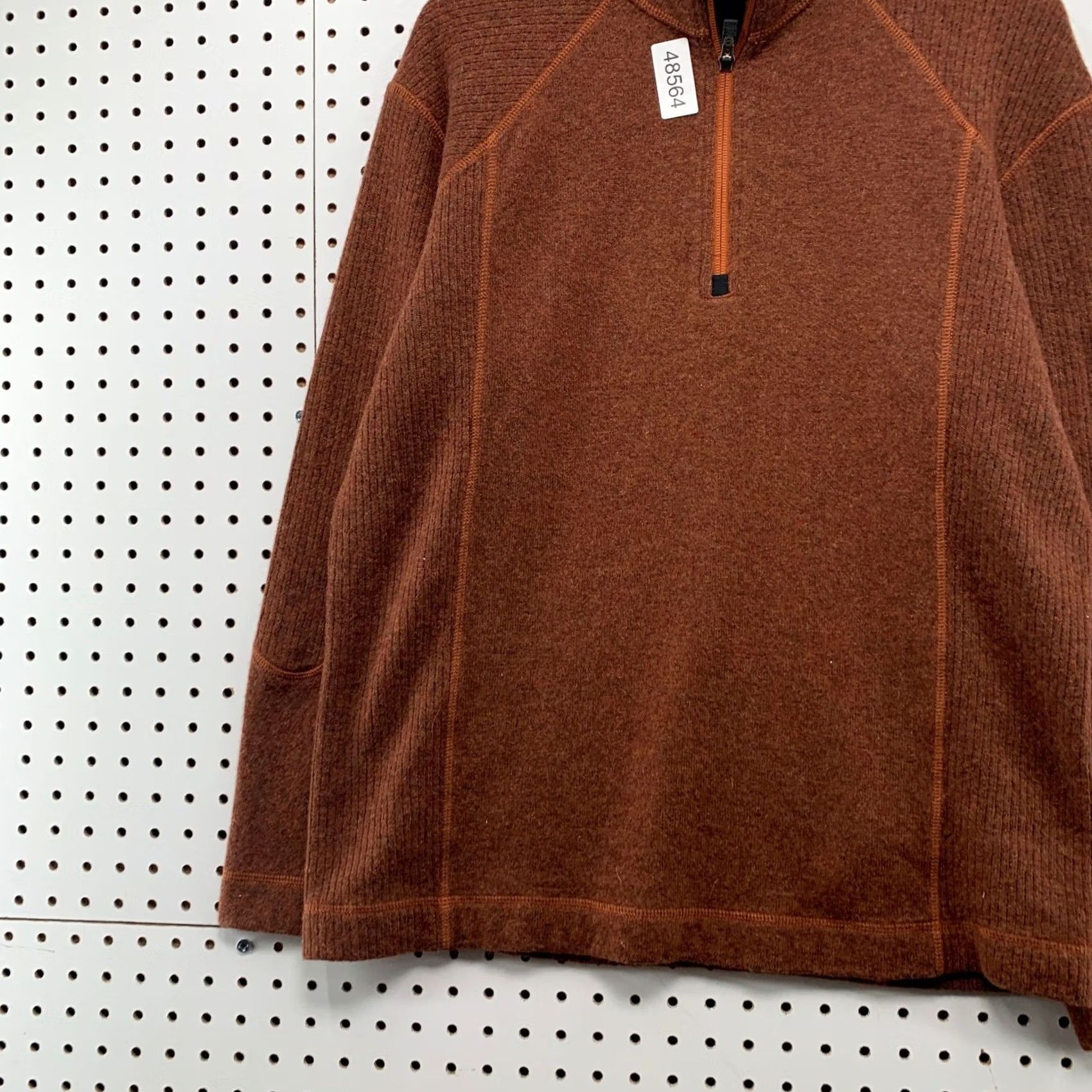 Mountain Hardwear Mountain Hardwear Pullover Mock Neck Quarter Zip Mens L Rust Orange Wool Blend Size US L / EU 52-54 / 3 - 6 Thumbnail