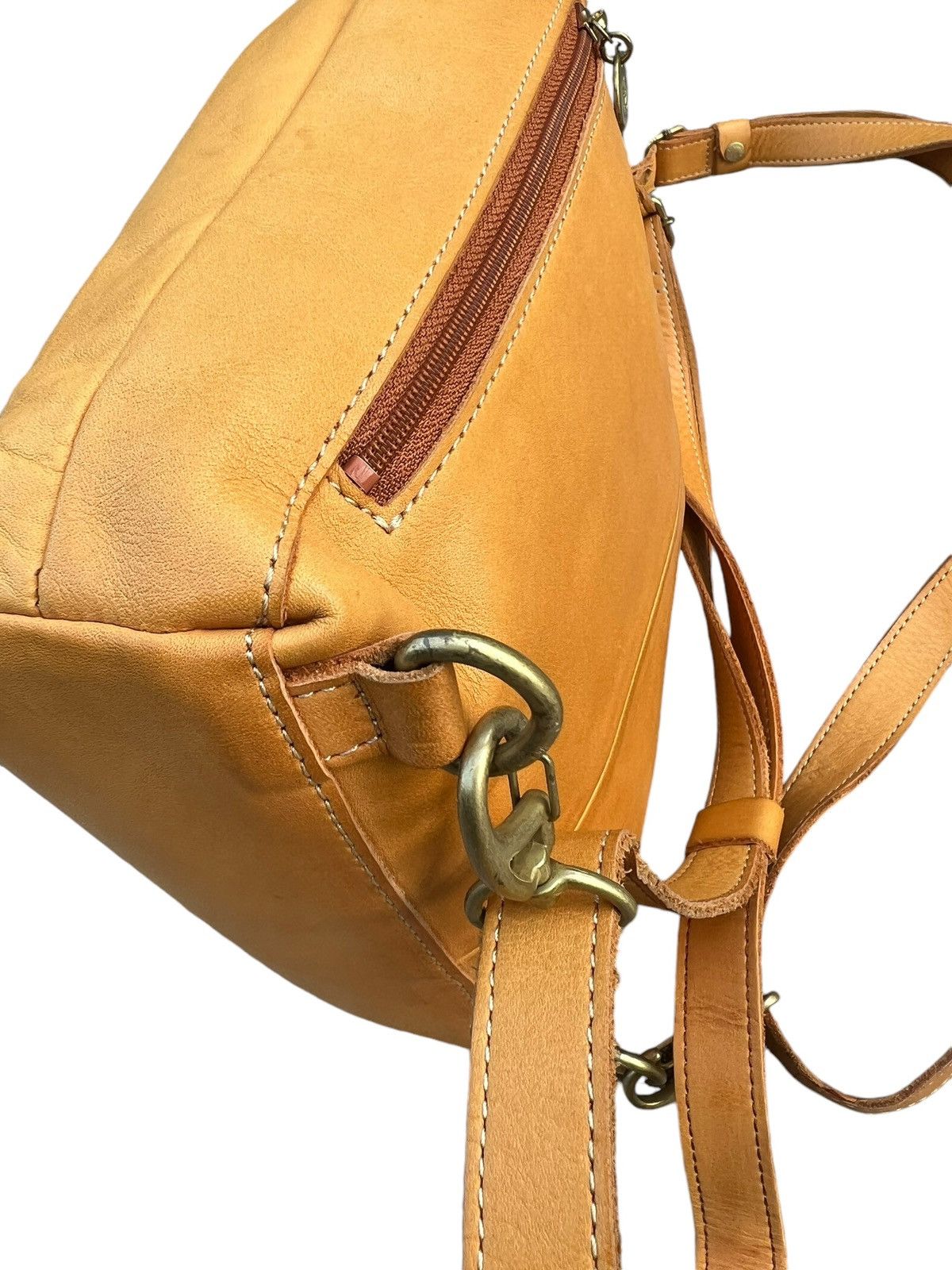 Leather Kissora Japan Fade Patina Leather Mini Backpack Bag Rucksack Size ONE SIZE - 13 Thumbnail