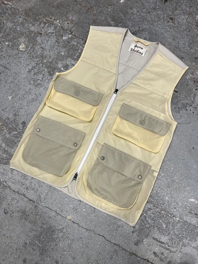 Acne Studios Acne Studios Beige Cargo Tactical Fisher Vest Size US M / EU 48-50 / 2 - 3 Thumbnail