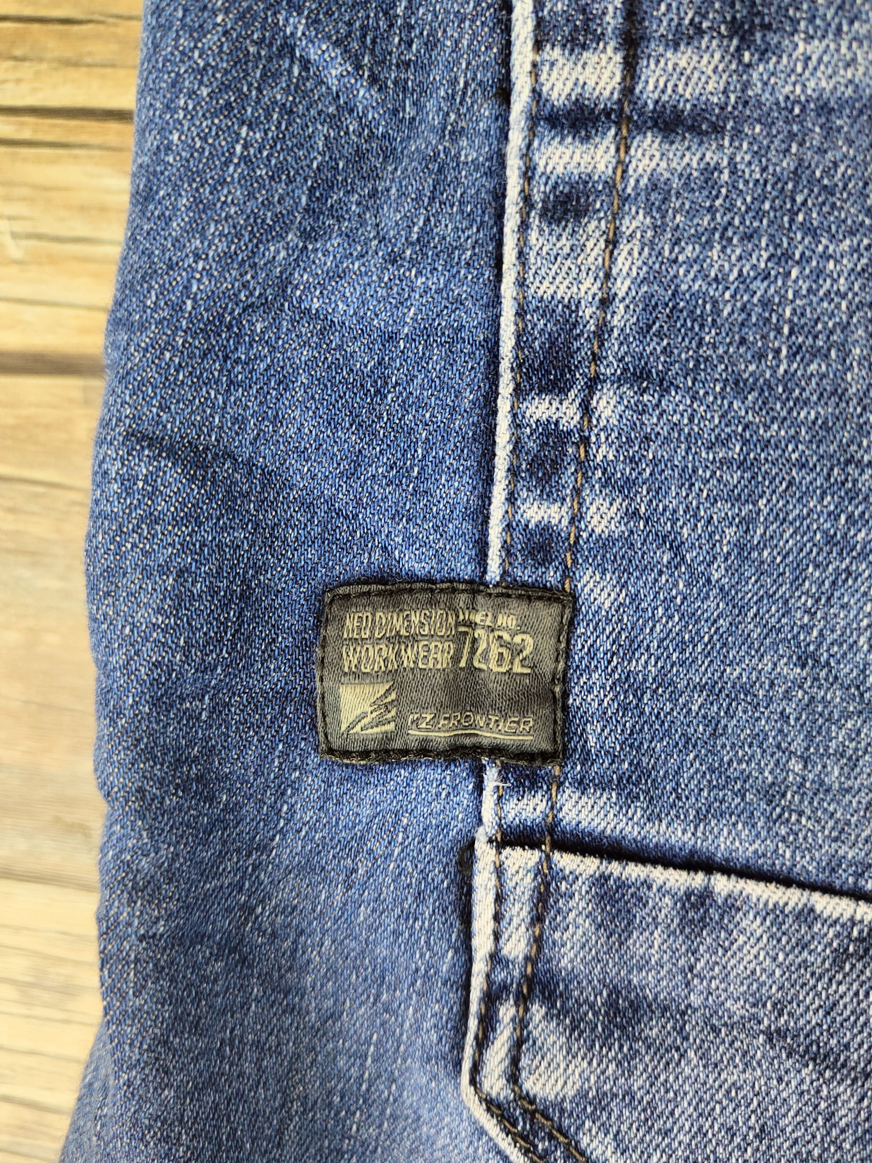 Japanese Brand I'z Frontier Blue Distressed Ripped Jeans #S2927 Size US 35 - 11 Thumbnail