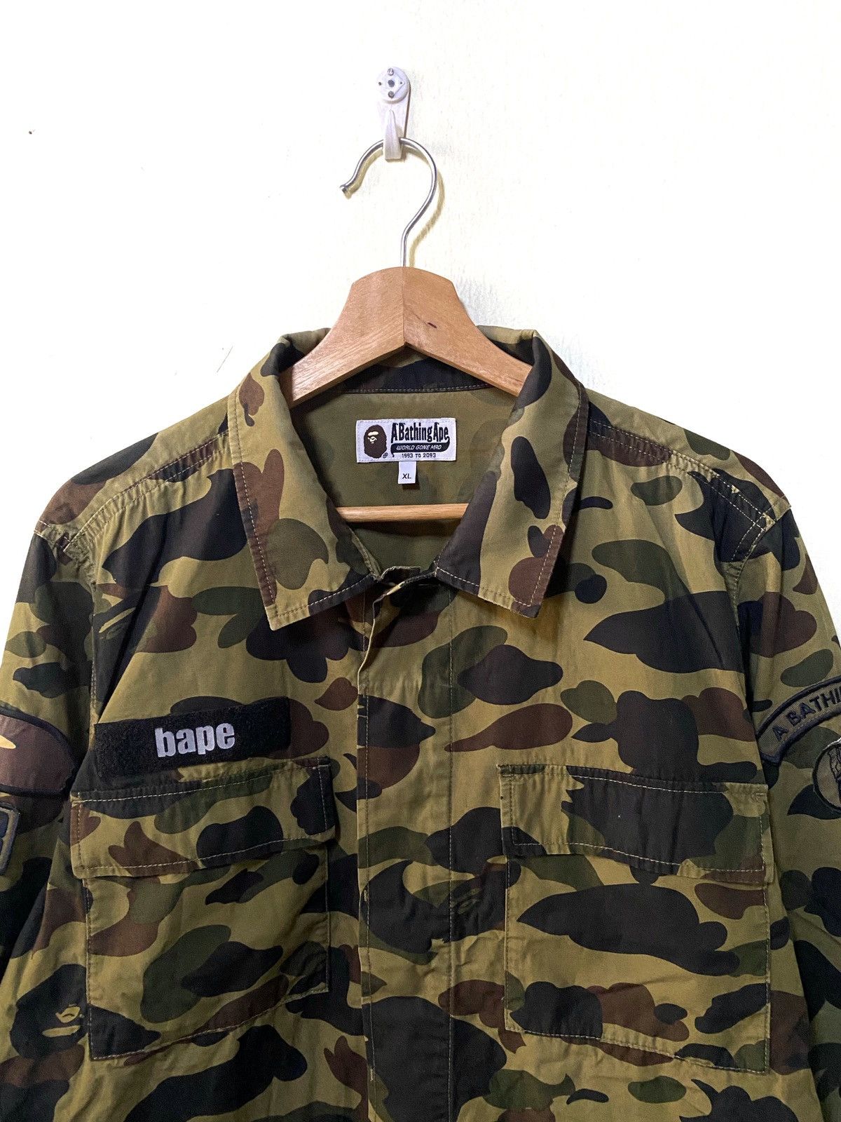 Bape Vtg A bathing Ape BAPE 1st Camo Military Double Pocket Shirt Size US XL / EU 56 / 4 - 2 Thumbnail