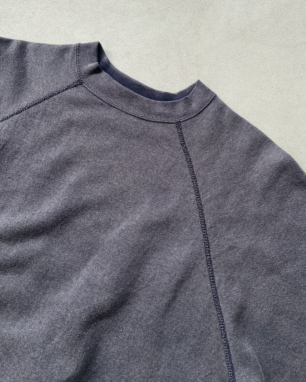Tultex 1990s Sunfaded Tultex Raglan Sweatshirt Indigo Size US XL / EU 56 / 4 - 3 Thumbnail