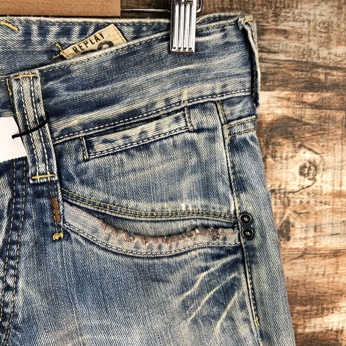Replay Replay Blue Distressed Denim Pants #A2392 Size US 28 / EU 44 - 8 Thumbnail