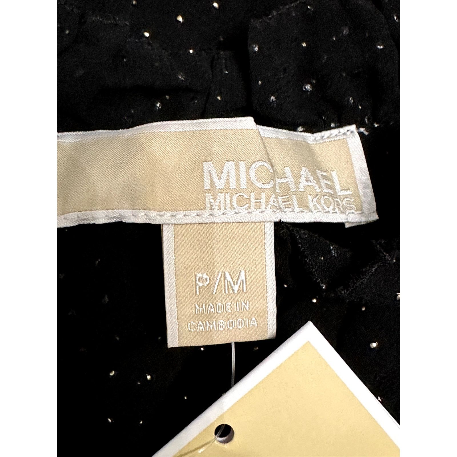 Michael Kors Michael Kors Top Sheer Chiffon Sleeveless Black/Gold NWT Size M / US 6-8 / IT 42-44 - 9 Thumbnail
