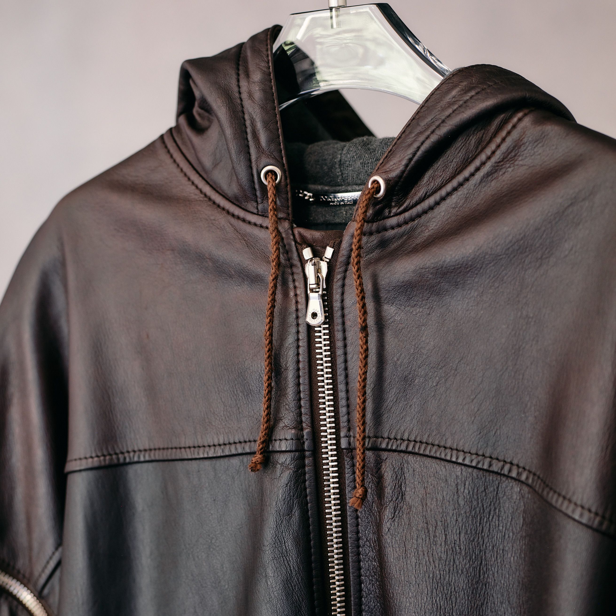 Dolce & Gabbana Dolce & Gabbana AW 2003 Goat Leather Hoodie Size US L / EU 52-54 / 3 - 5 Thumbnail