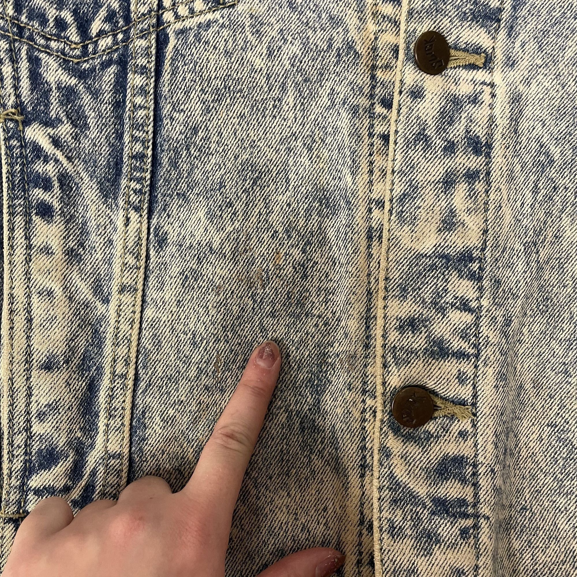Slick Vtg Slick Bad Boy ACID WASH Blue Jean PUNK ROCKER Jacket Size US XL / EU 56 / 4 - 20 Thumbnail