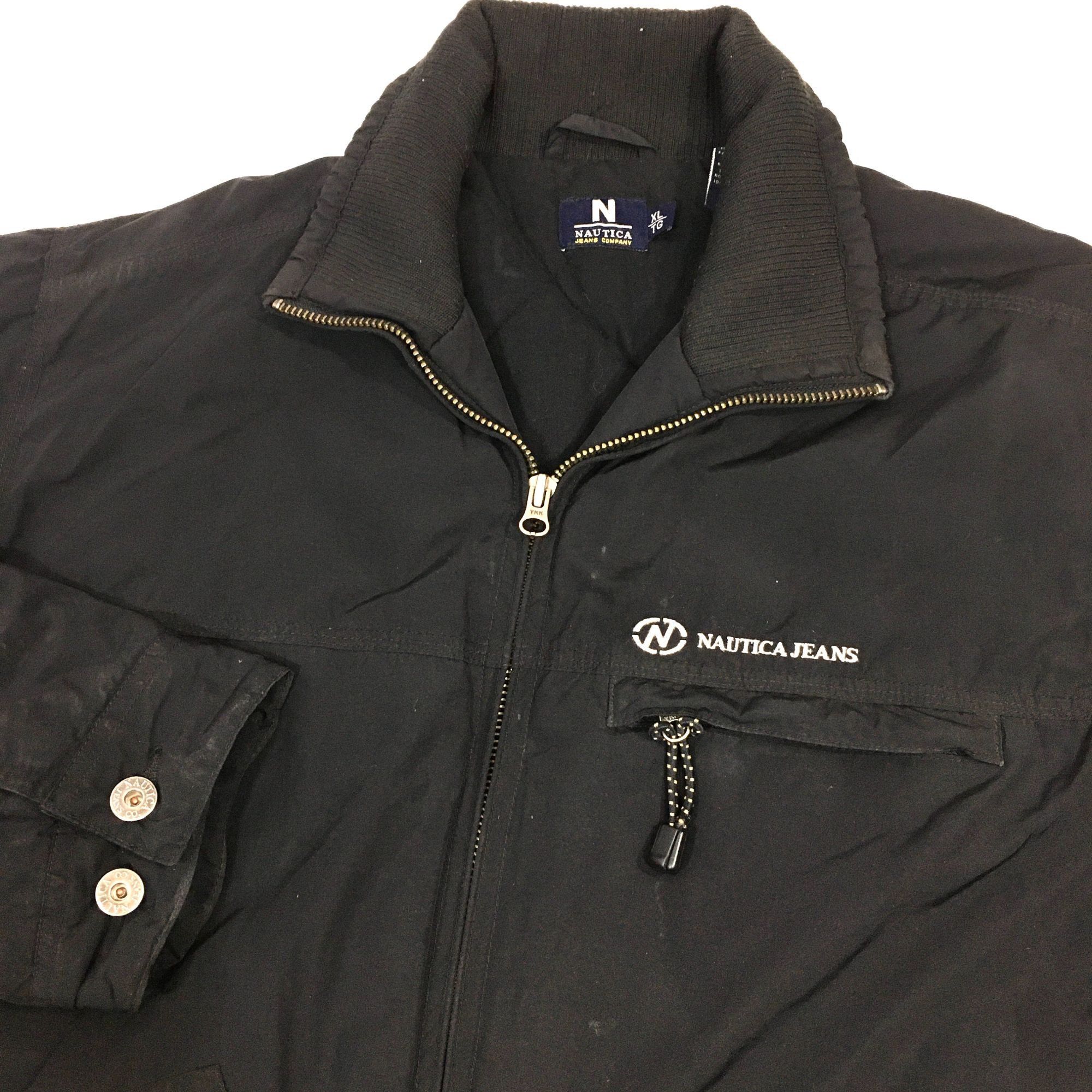 Nautica Vtg NAUTICA Jeans Black Nylon Puffer TRUCKER Jacket Size US XL / EU 56 / 4 - 2 Thumbnail
