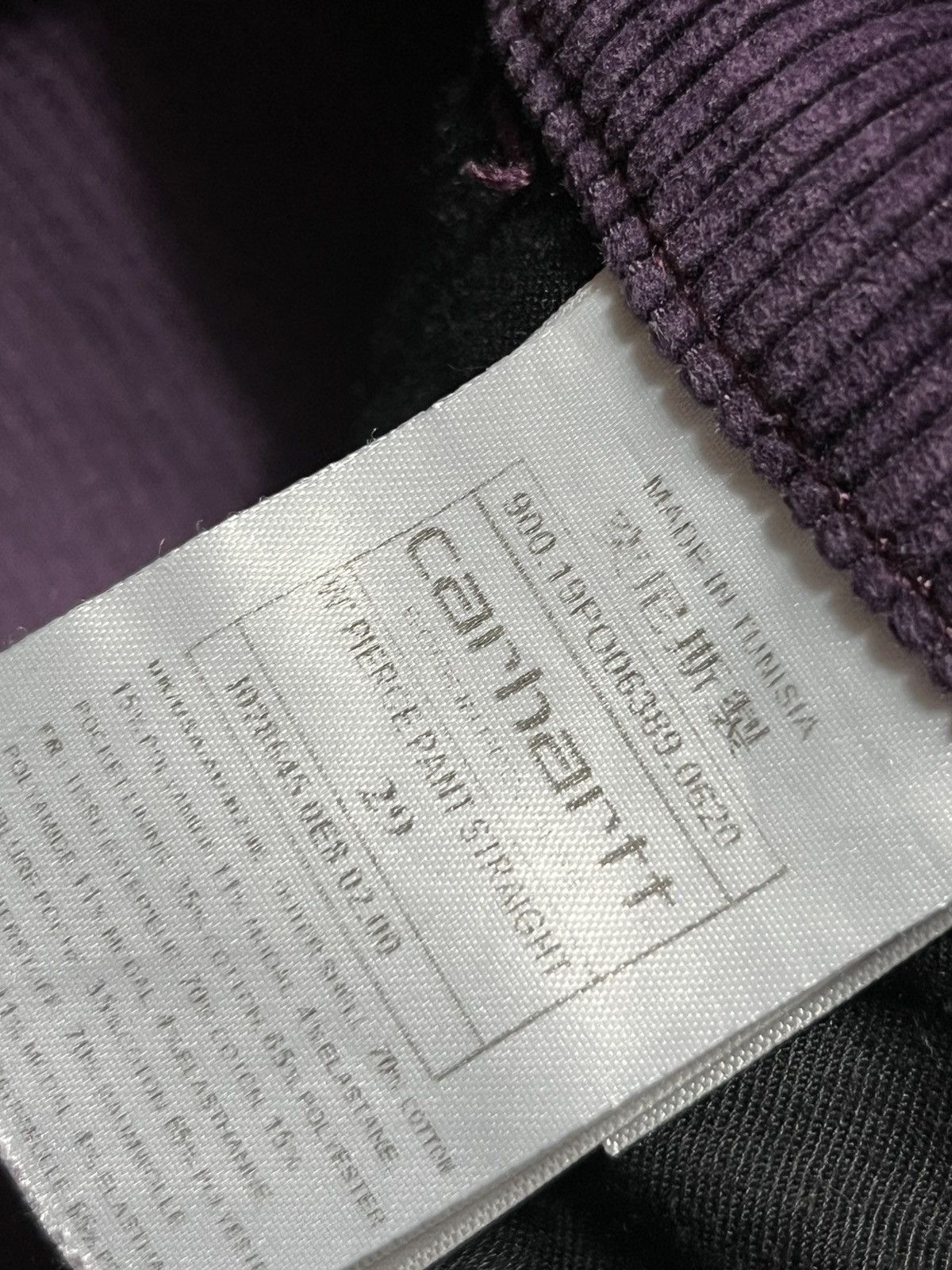 Carhartt Wip CARHARTT WIP VELVET PURPLE WOMENS CARGO PANTS Size 29" - 6 Thumbnail
