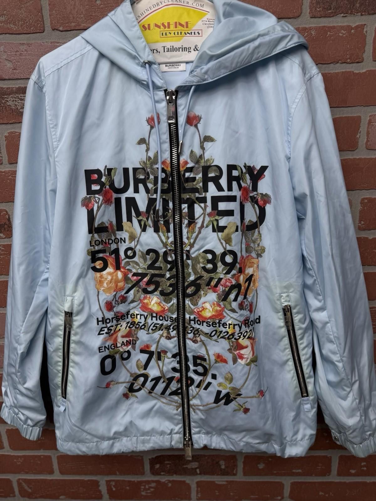 Burberry BURBERRY LIMITED ZIP UP JACKET NYLON BLUE SIZE (Small) Size US S / EU 44-46 / 1 - 6 Thumbnail