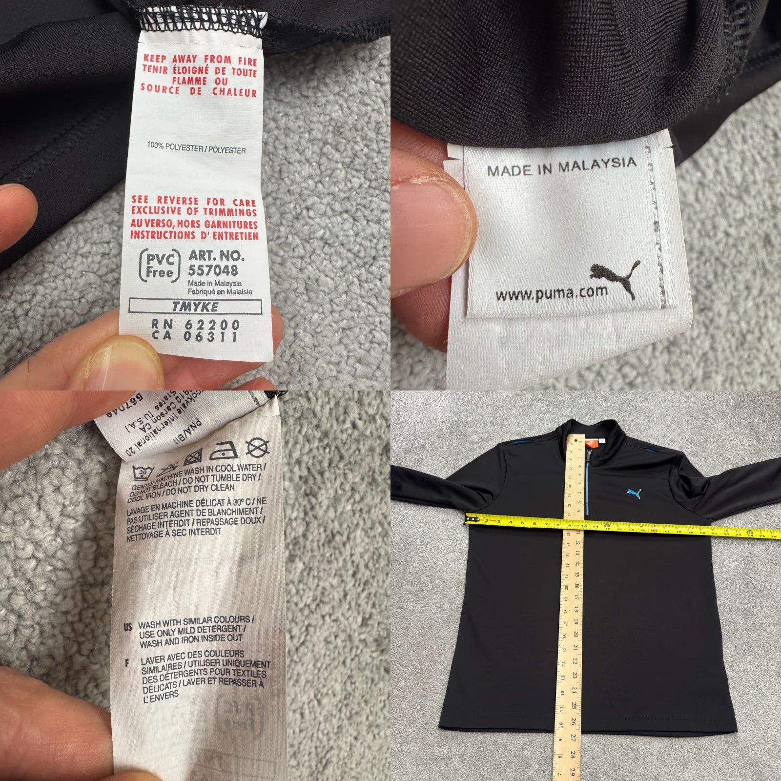 Puma Puma Golf 1/4 Zip Pullover Kapalua Jacket Womens Small Black Activewear Sports Shirt Size S / US 4 / IT 40 - 8 Thumbnail