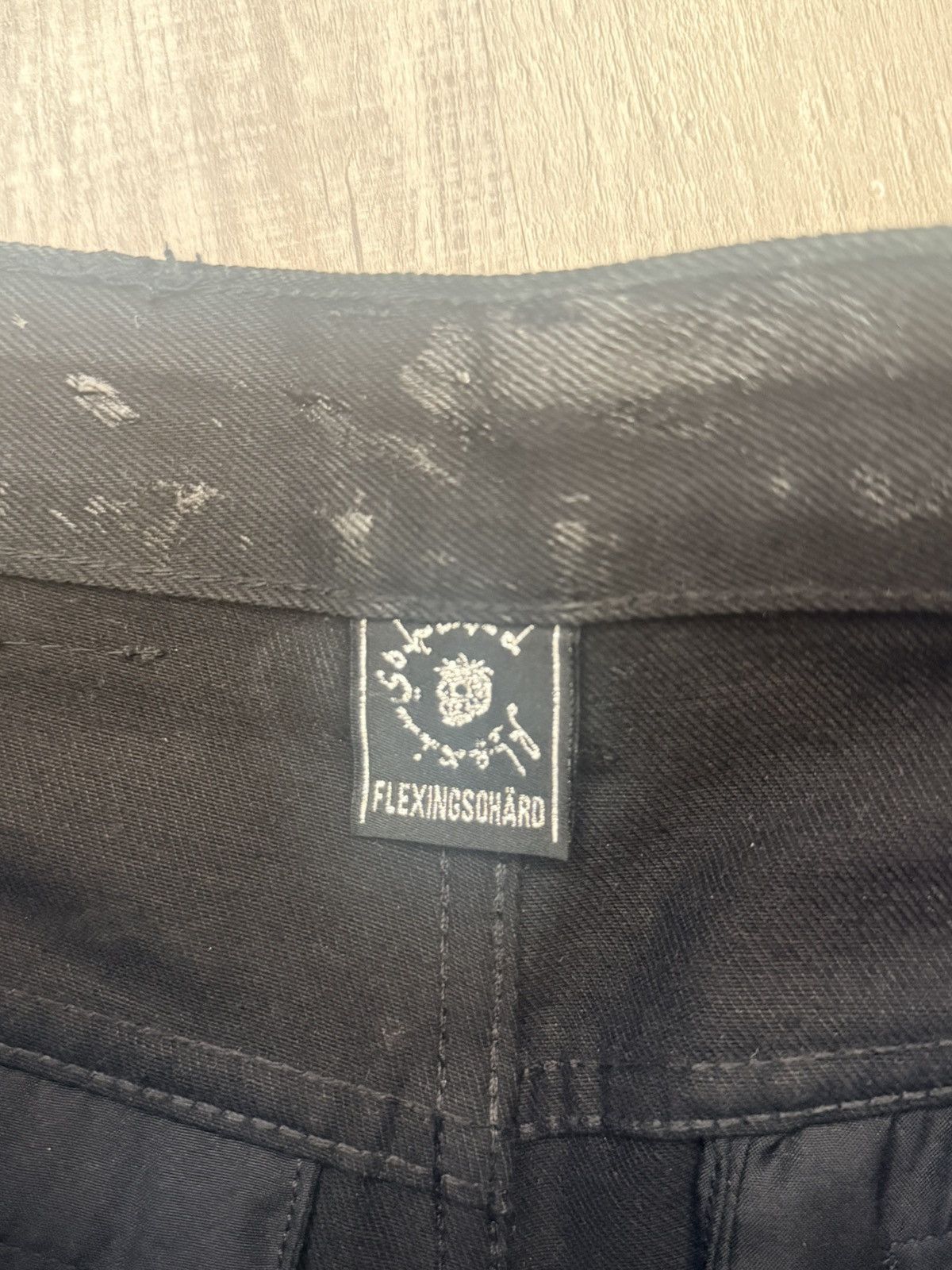 Other CH2 Flexing So Hard Black Waxed Flare Jeans Size US 29 - 3 Thumbnail