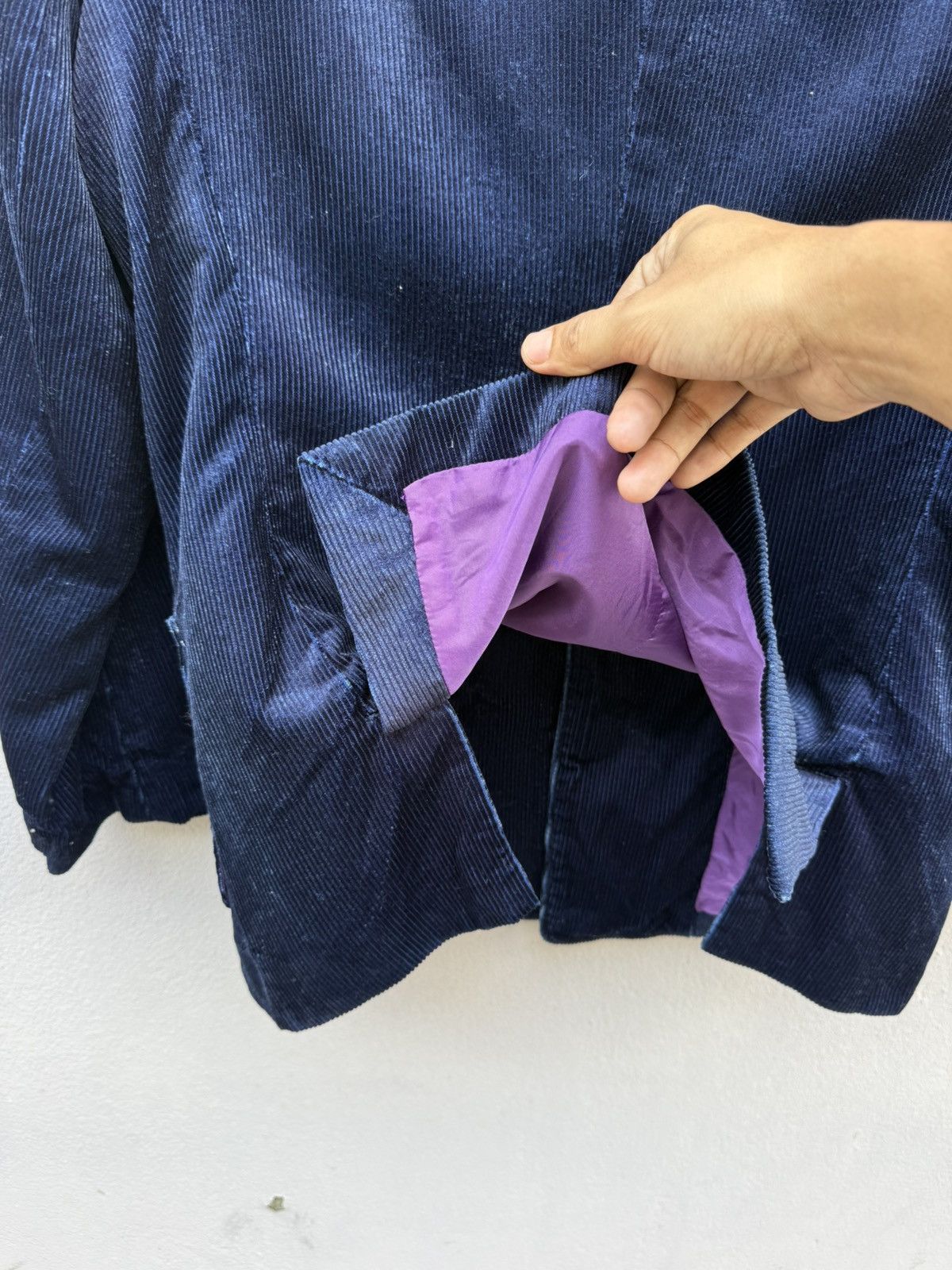 Blue Blue Japan 🔥RARE🔥BLUEBLUE JAPAN Pure Indigo “Arigato” Corduroy Blazer Size 40S - 9 Thumbnail