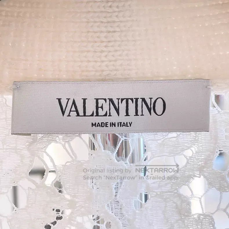 Valentino Valentino White lace patchwork cardigan sweater Size L / US 10 / IT 46 - 7 Thumbnail