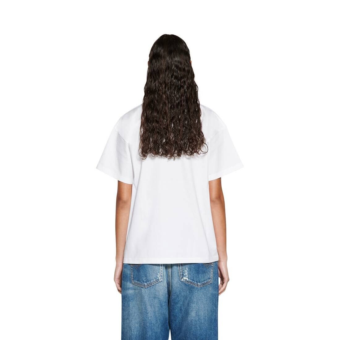 Balenciaga o1mt1gz0724 Cities Paris T-Shirt Medium Fit in White Size M / US 6-8 / IT 42-44 - 4 Thumbnail