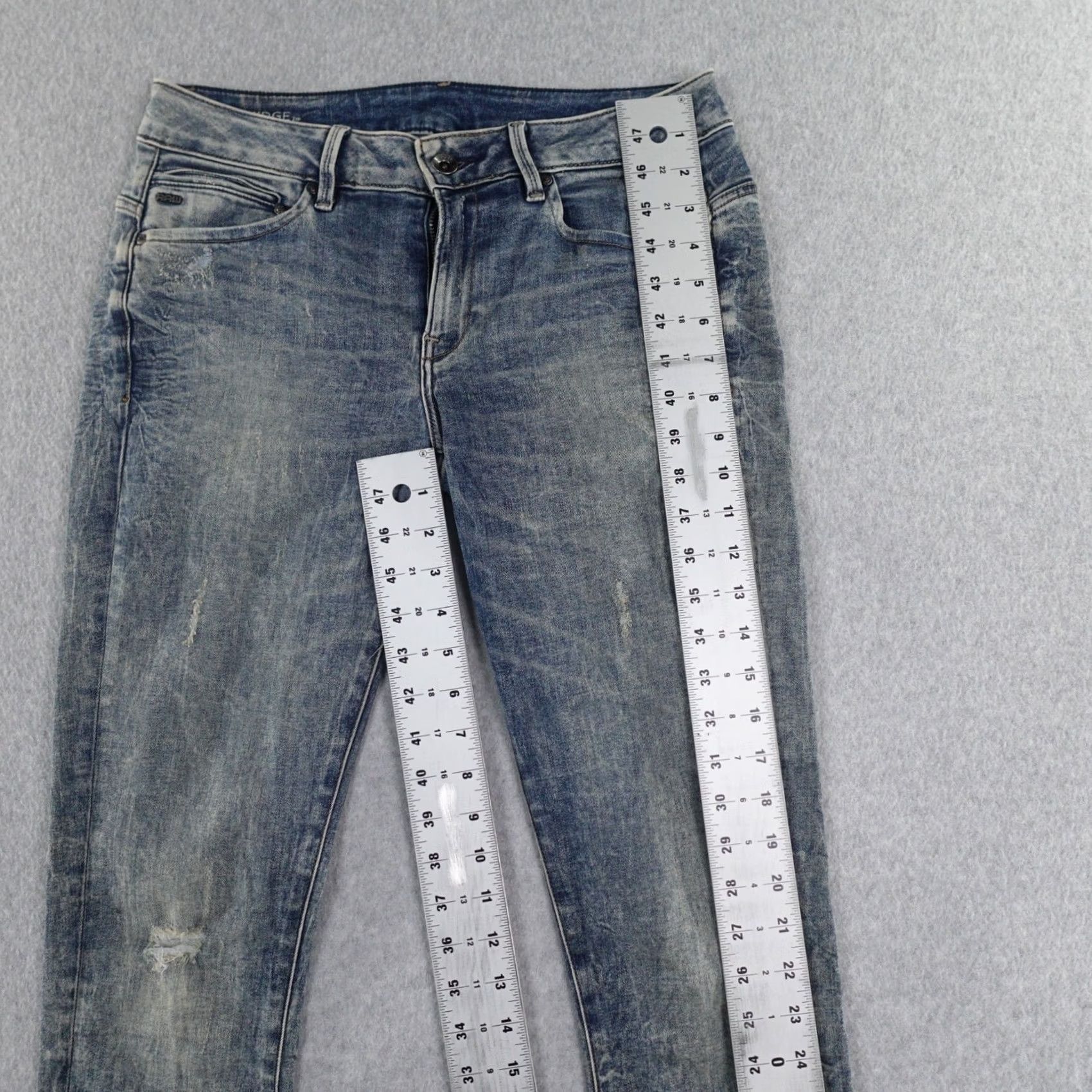 G-Star G-Star Jeans Skinny 31 (31X33) Denim Blue Wash Womens 5-Pocket Stretch Slim Mid Mafid VINTAGE? (No) Size 24" / US 00 / IT 34 - 5 Thumbnail