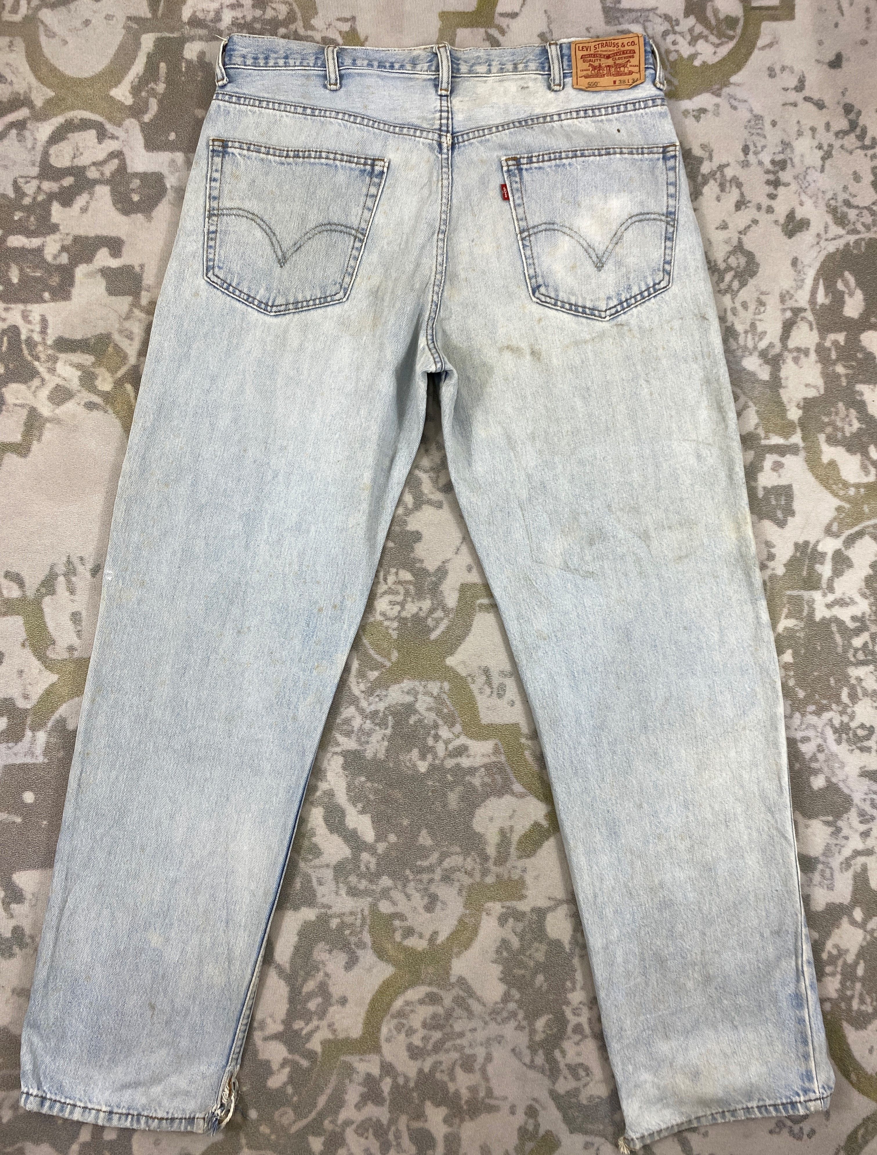 Levi's Light Blue Wash Levi's 550 Jeans 38x33 Denim -SJ101 Size US 38 / EU 54 - 2 Thumbnail