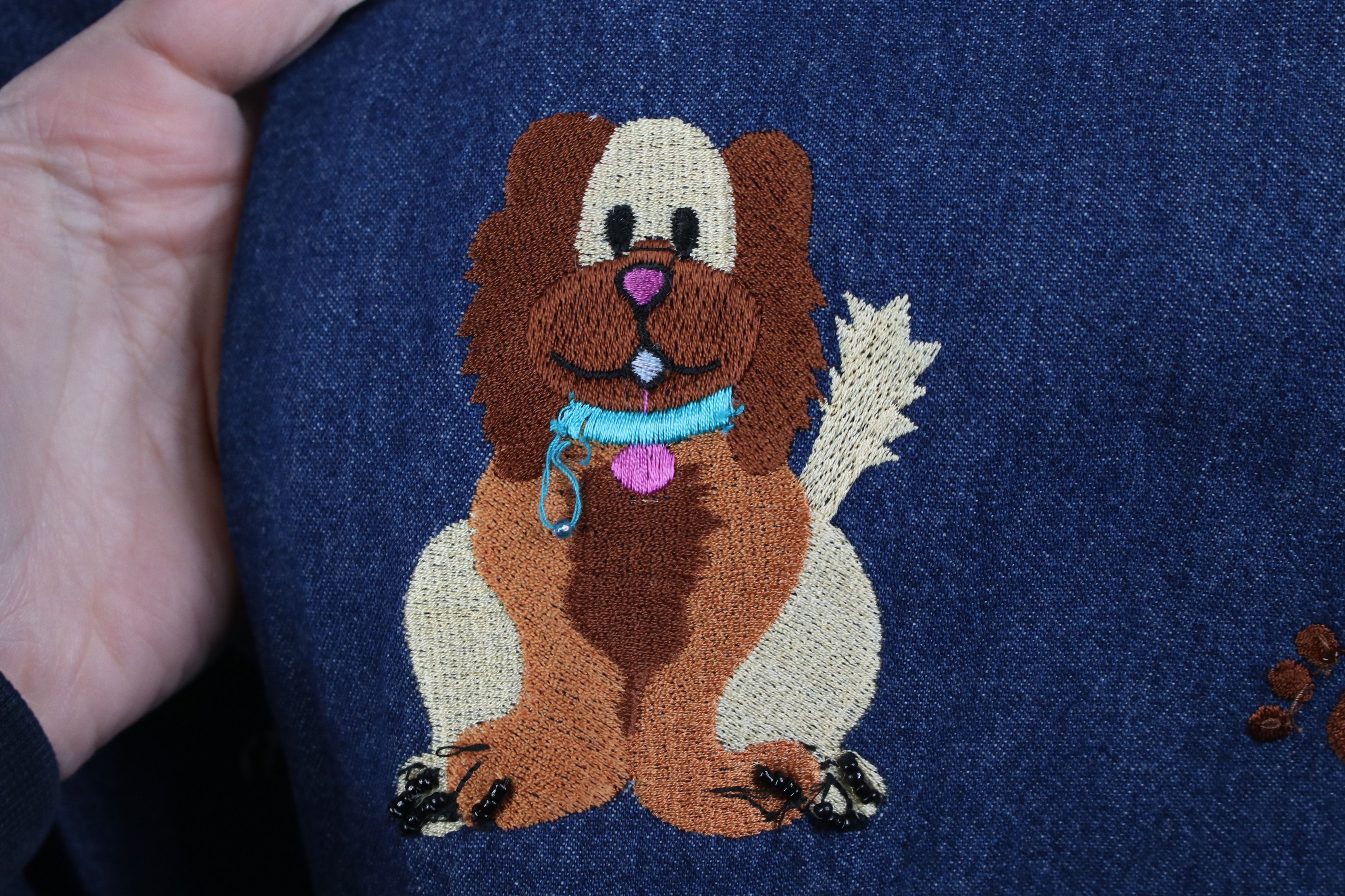 Vintage Vintage 90s Y2K Streetwear Dog Puppy Denim Button Shirt Size M / US 6-8 / IT 42-44 - 4 Thumbnail