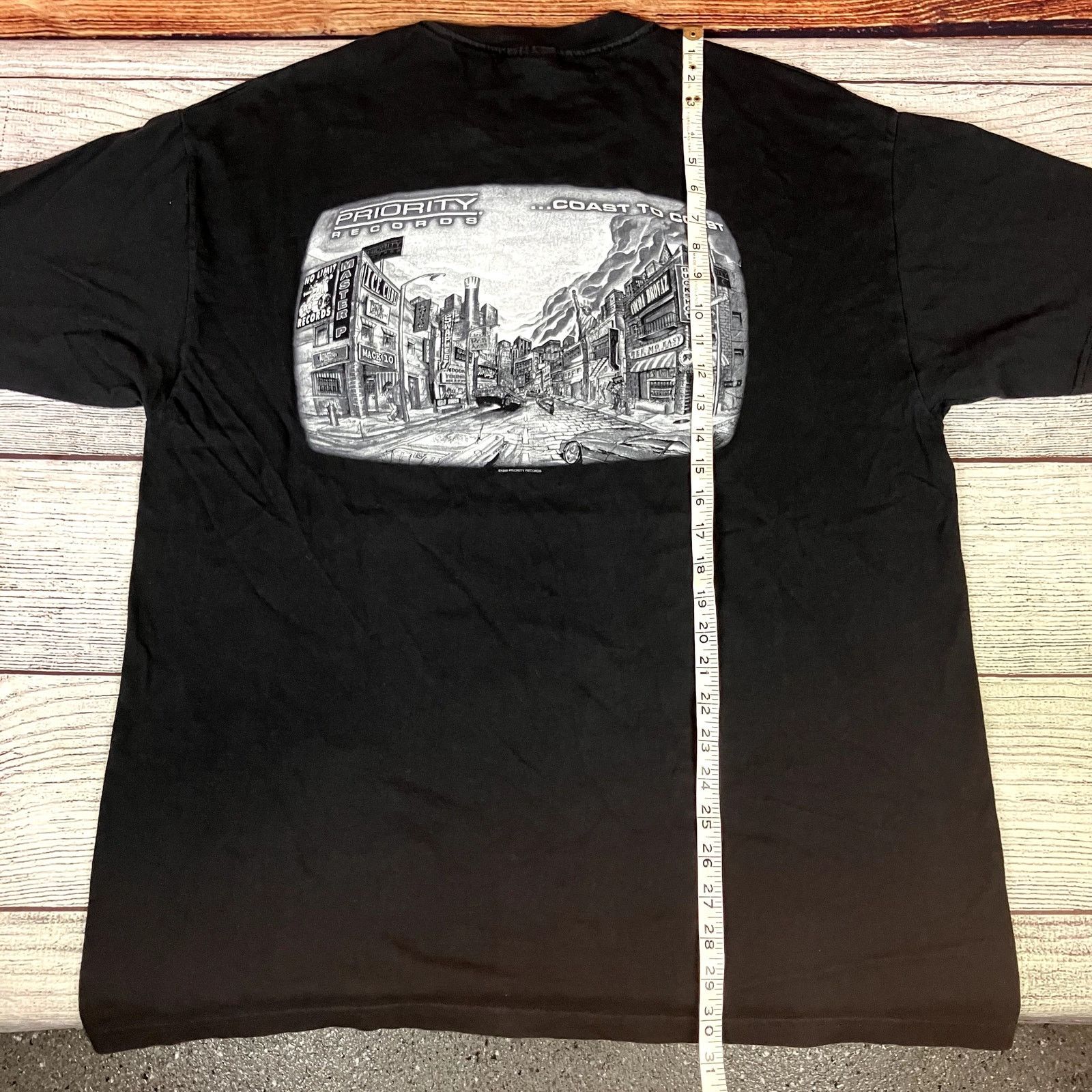 Vintage Vintage 1990s Priority Records Rap Label N.W.A Master P Tee Size US XL / EU 56 / 4 - 7 Thumbnail