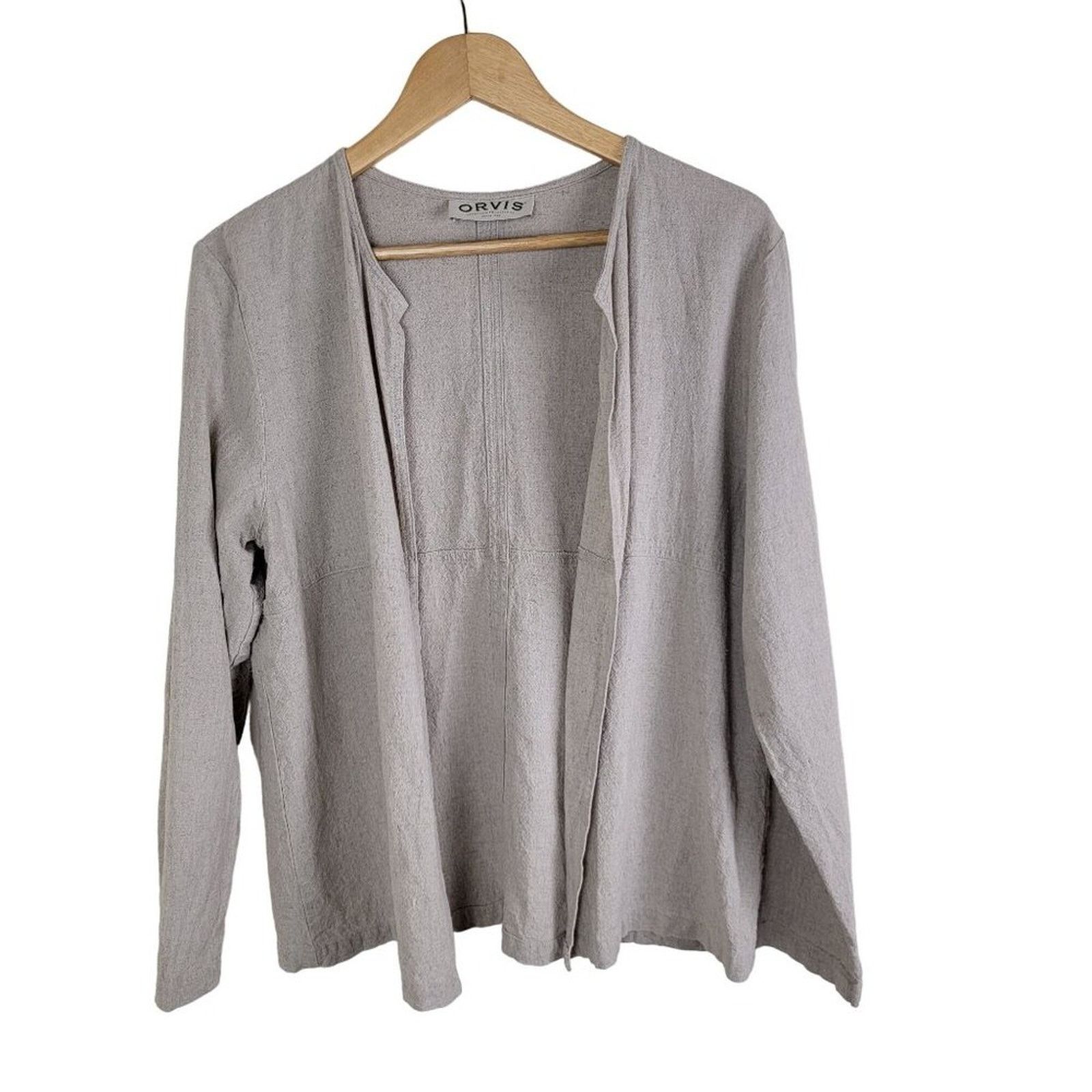 Orvis Orvis Womens Performance Crinkled Linen Open Cardigan Size L / US 10 / IT 46 - 1 Thumbnail