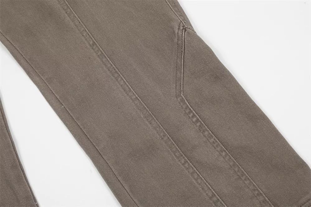 Japanese Brand American style men's washed raw edge workwear flared jeans Size US 32 / EU 48 - 6 Thumbnail