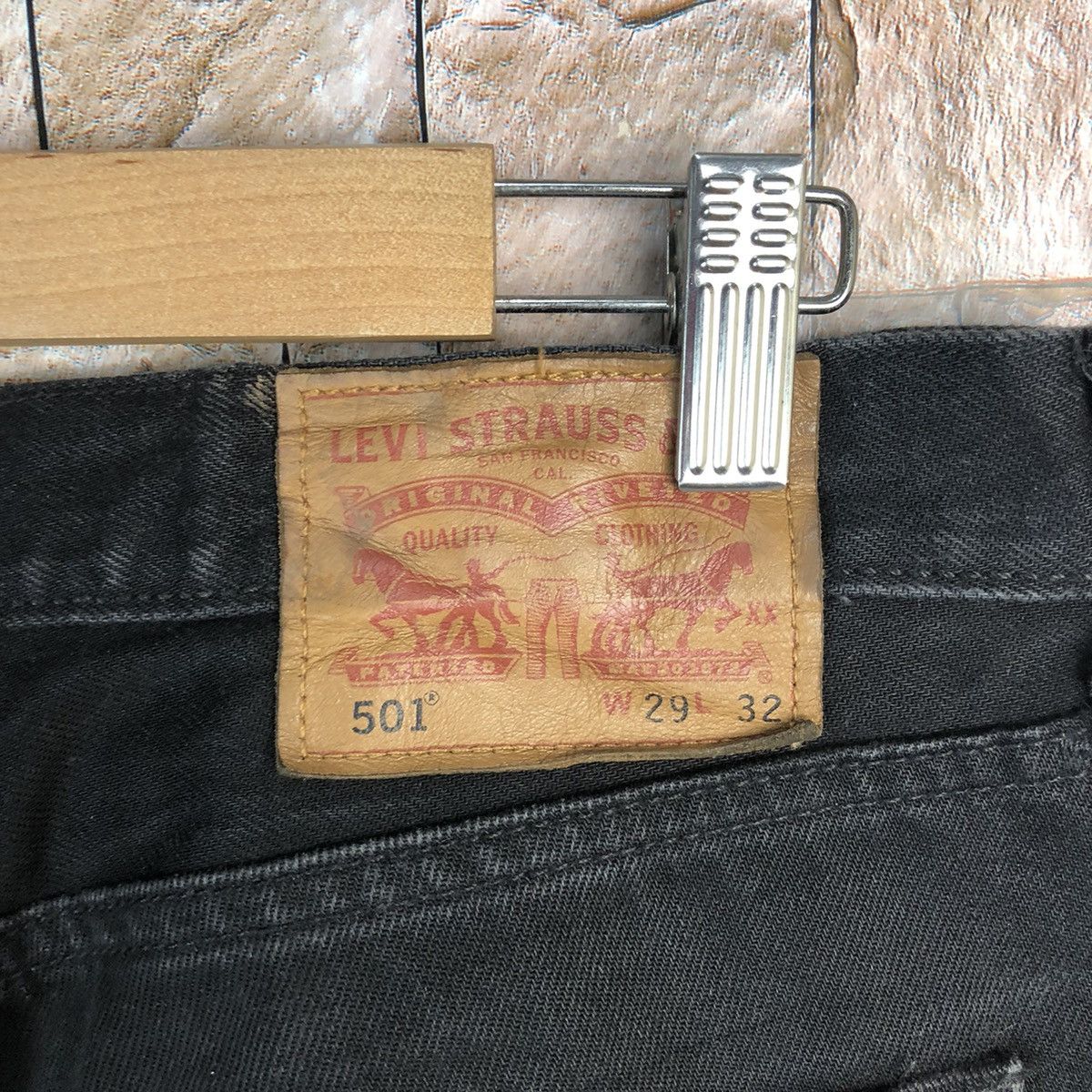 Levi's Levis super Black Denim ripped Pants #7574 Size US 29 - 17 Thumbnail