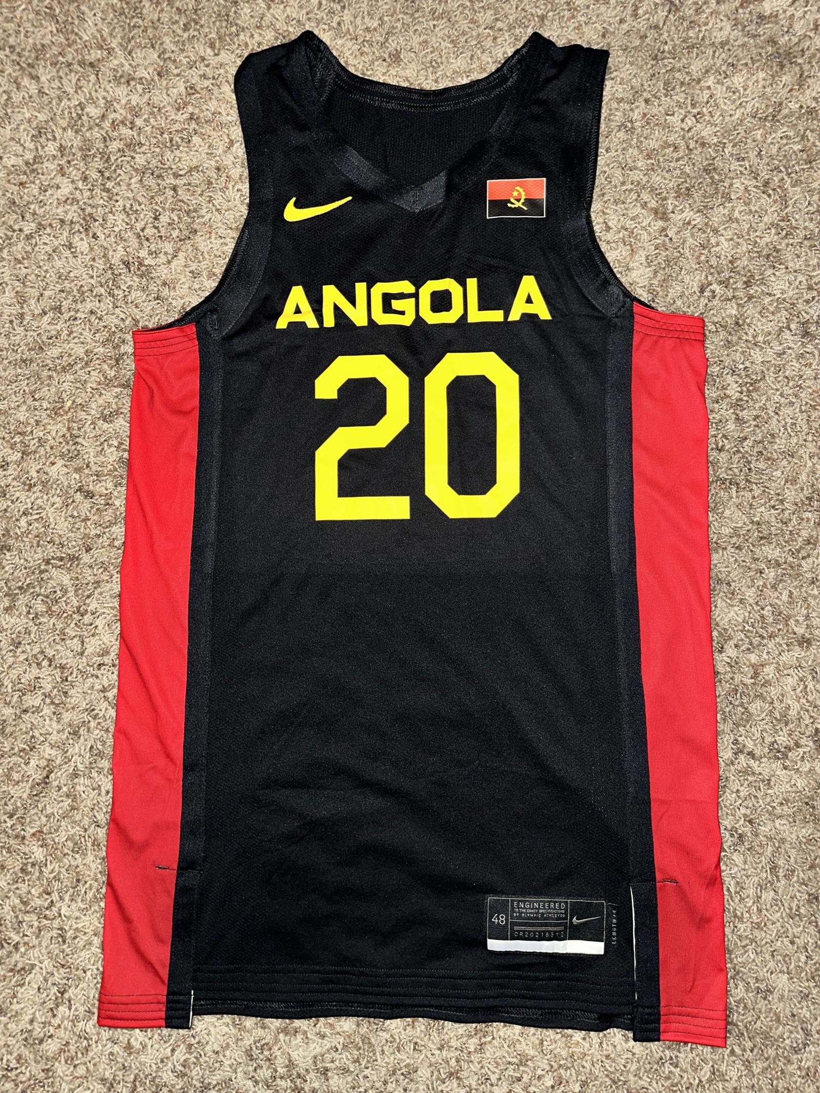 image of Nike 2020 Tokyo Olympic Game Issued Jersey Angola in Black, Men's (Size XL)