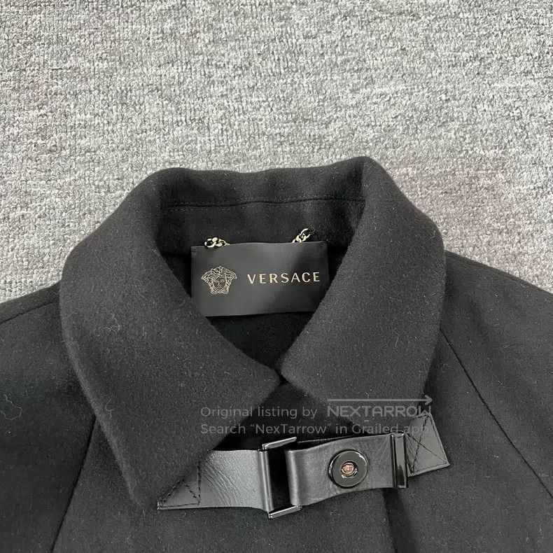 Versace Versace Main line leather wool cape Size L / US 10 / IT 46 - 4 Thumbnail