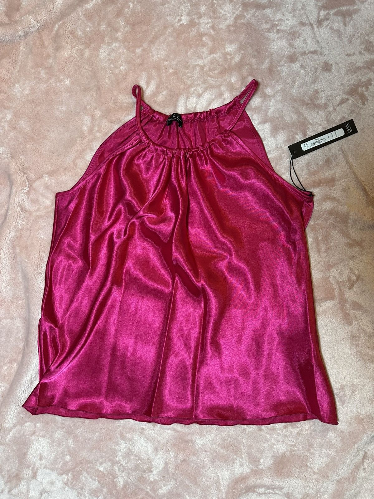 Nicole Miller NWT Nicole Miller New York Pink Soft Satin Tank Top Size S Size S / US 4 / IT 40 - 1 Thumbnail
