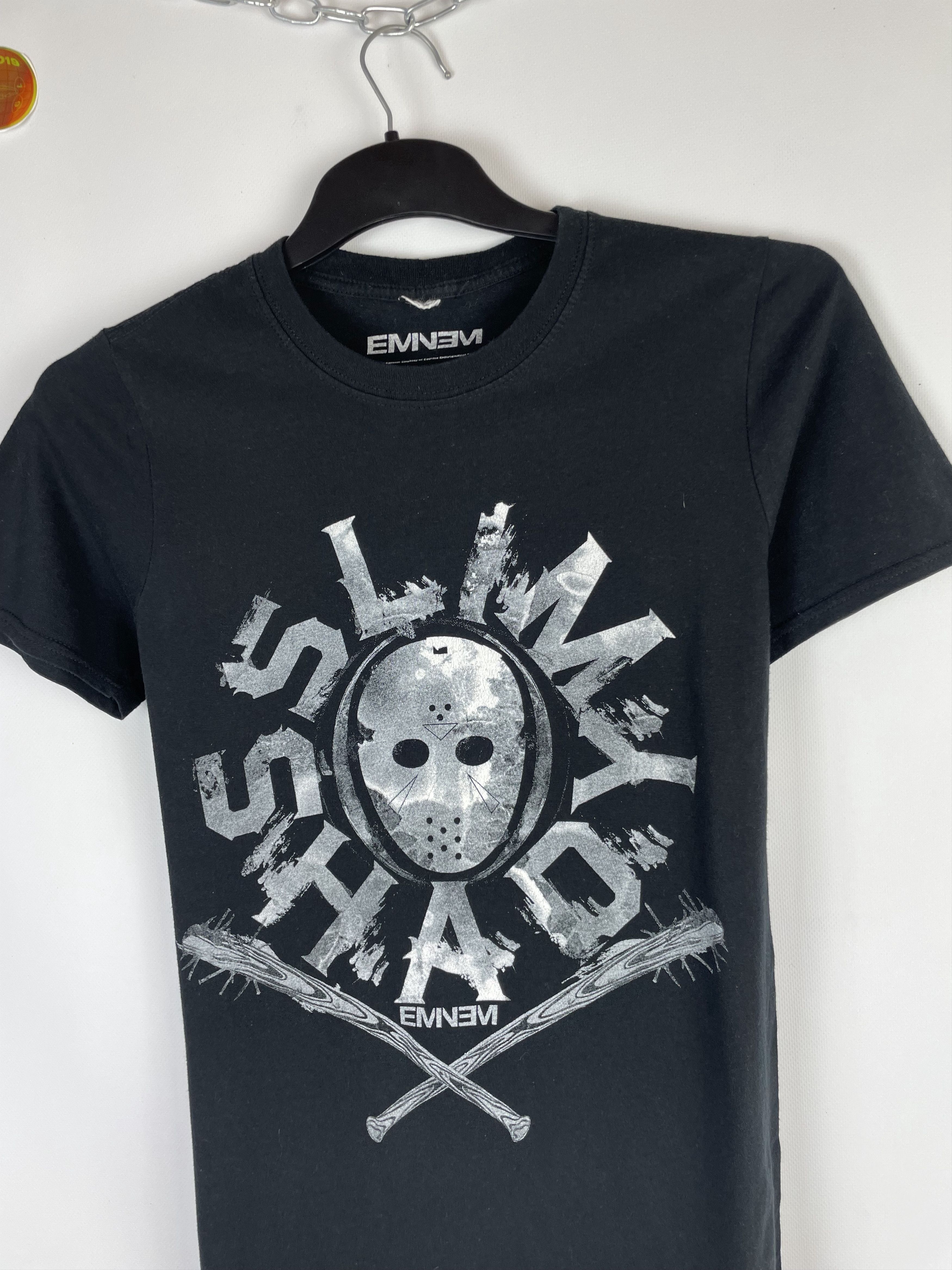 Eminem × Rap Tees × Vintage 2015 Eminem Slim Shady Black T-Shirt Size US S / EU 44-46 / 1 - 3 Thumbnail