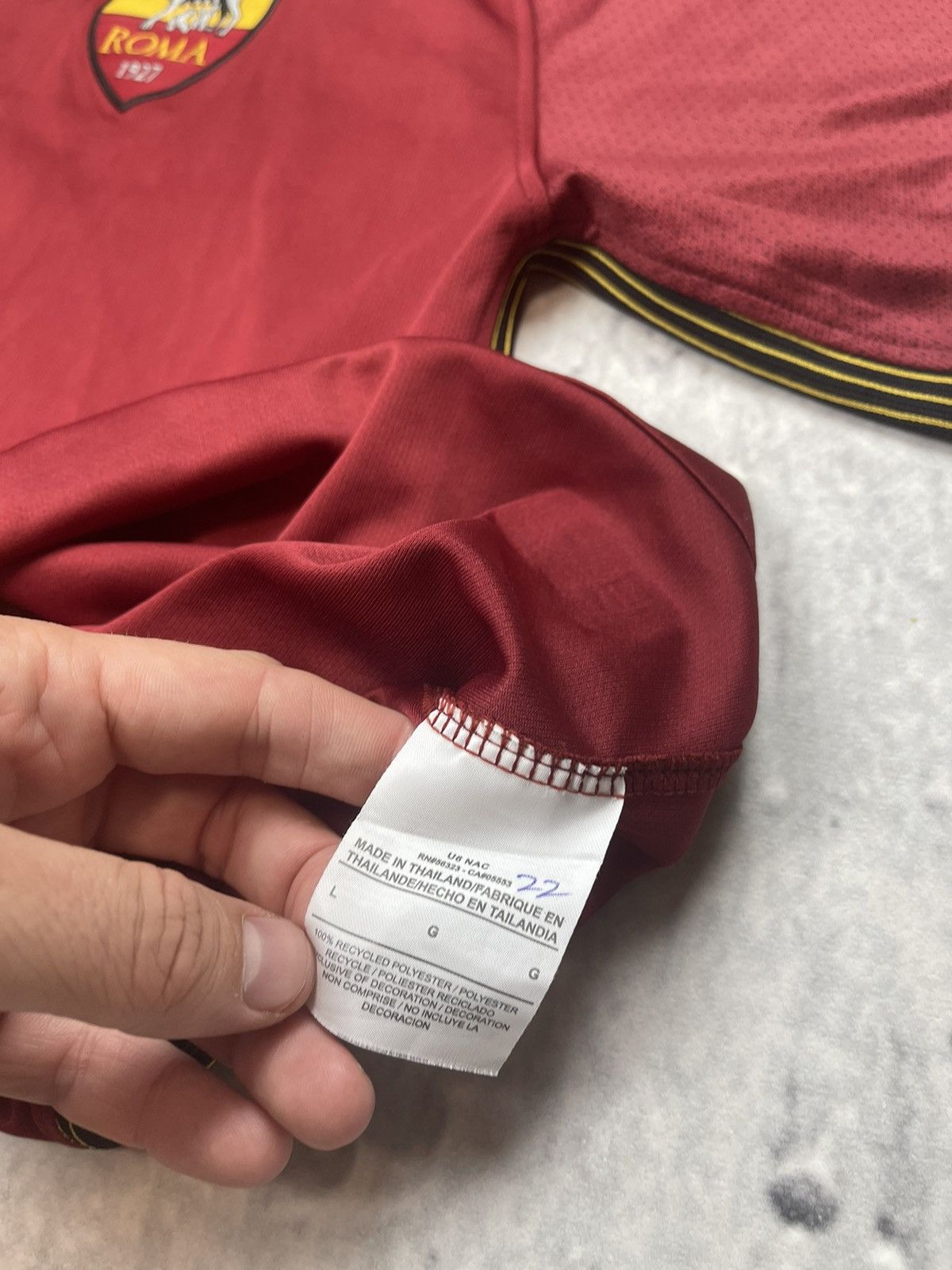Nike × Vintage Roma Siamo Jersey Nike TEE TOTTI Size US L / EU 52-54 / 3 - 6 Thumbnail