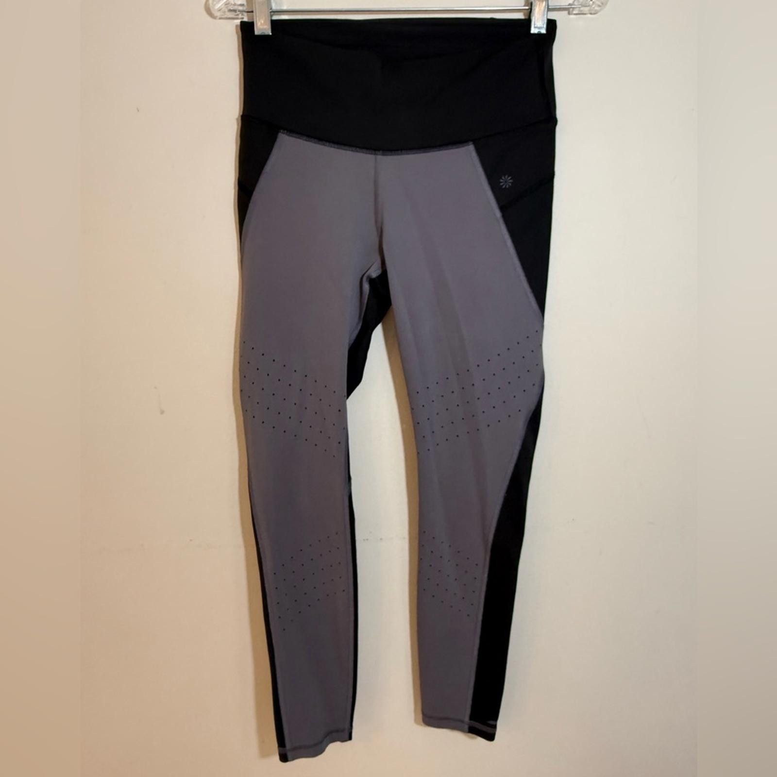 Other Athleta black & gray leggings vented cutouts SZ SM Size 28" / US 6 / IT 42 - 2 Thumbnail