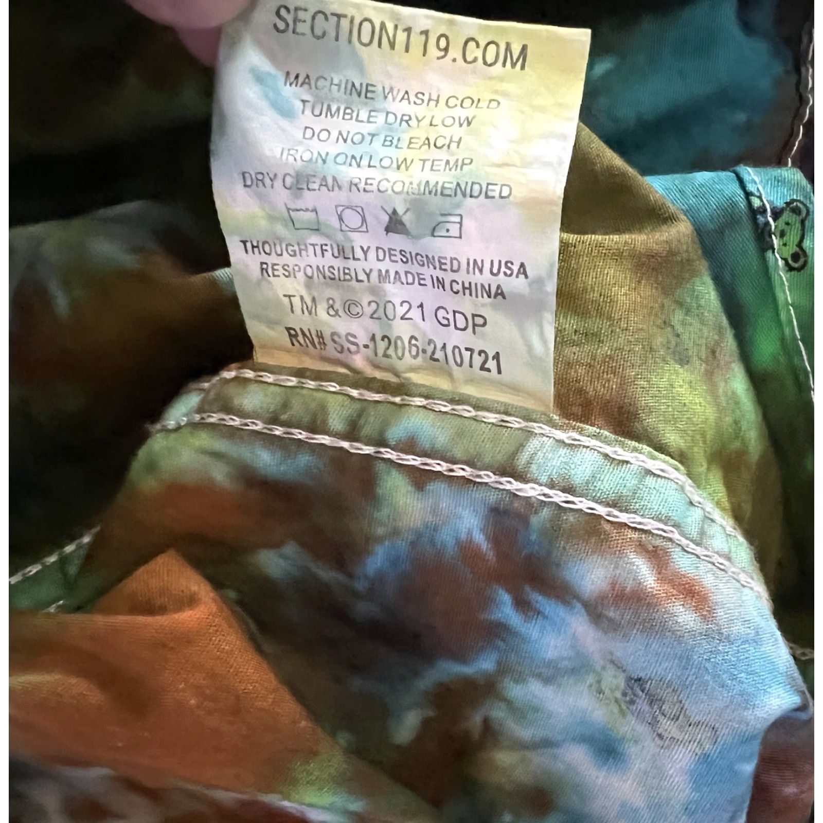 Vintage Grateful Dead Men's Button-Up Shirt Short-Sleeve Tie Dye Blue M Size US M / EU 48-50 / 2 - 6 Thumbnail