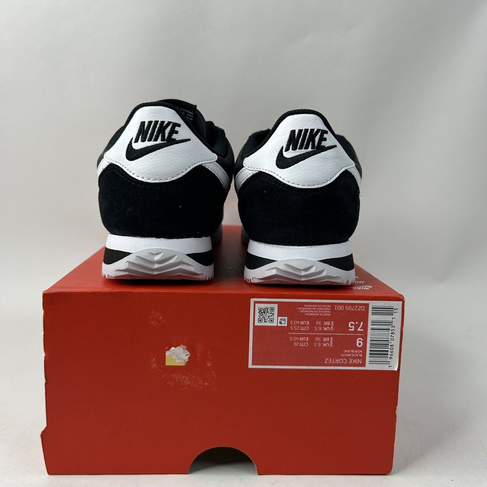 Nike Nike Cortez WMNS Nylon “Black White” 2024 Size US 9 / IT 39 - 4 Thumbnail