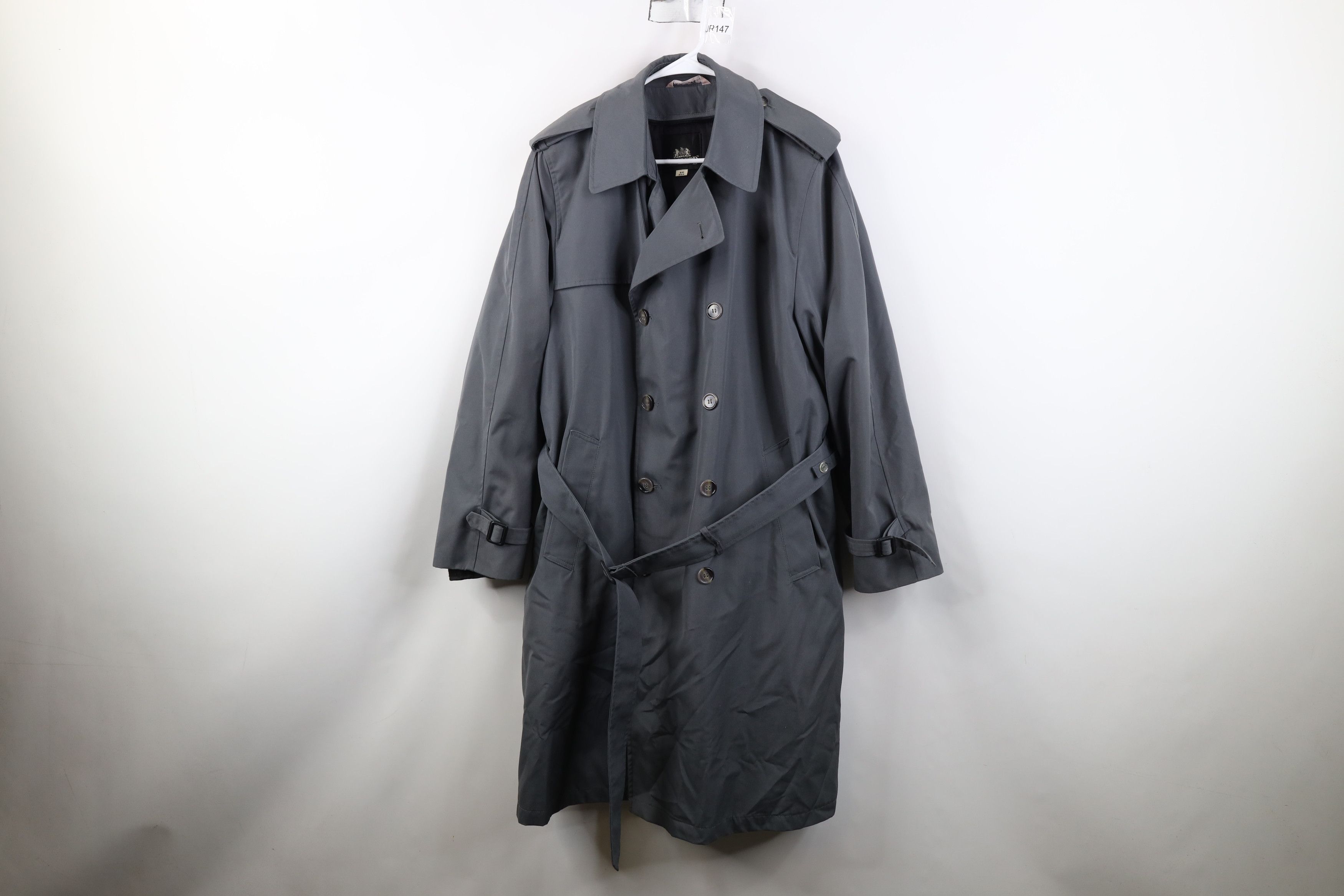 Vintage Vintage 70s Streetwear Lined Trench Coat Rain Jacket Gray Size US XXL / EU 58 / 5 - 1 Thumbnail
