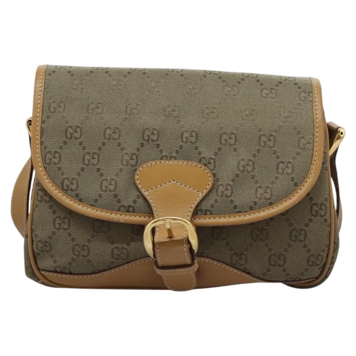 Gucci GUCCI GG Canvas Shoulder Bag Beige Gold Size ONE SIZE - 13 Thumbnail
