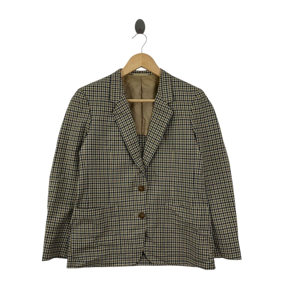 Aquascutum Vintage AQUASCUTUM LONDON Nova Checks Pattern Blazer Jacket Size S / US 4 / IT 40 - 4 Thumbnail