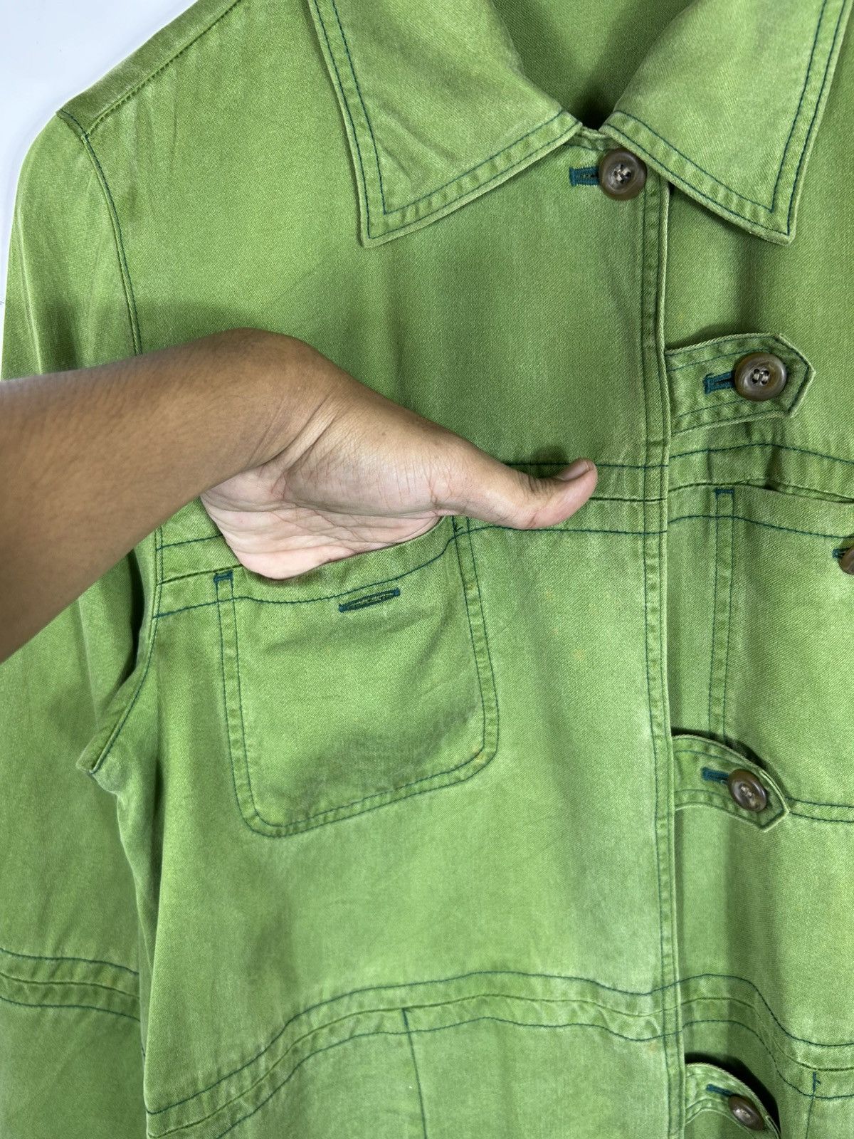 RENOWN ⚡️Vintage Designer MicMac Paris Button Shirt Jacket Size S / US 4 / IT 40 - 7 Thumbnail