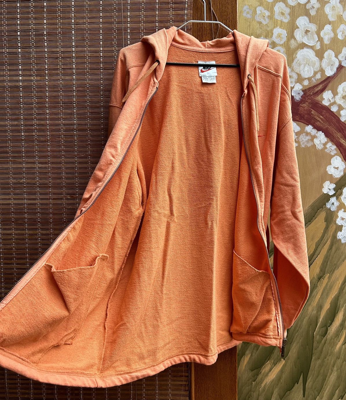 Nike × Vintage Vintage 00’s Nike Zip Up Hoodie Orange Size M Dead Stock Size US M / EU 48-50 / 2 - 4 Thumbnail