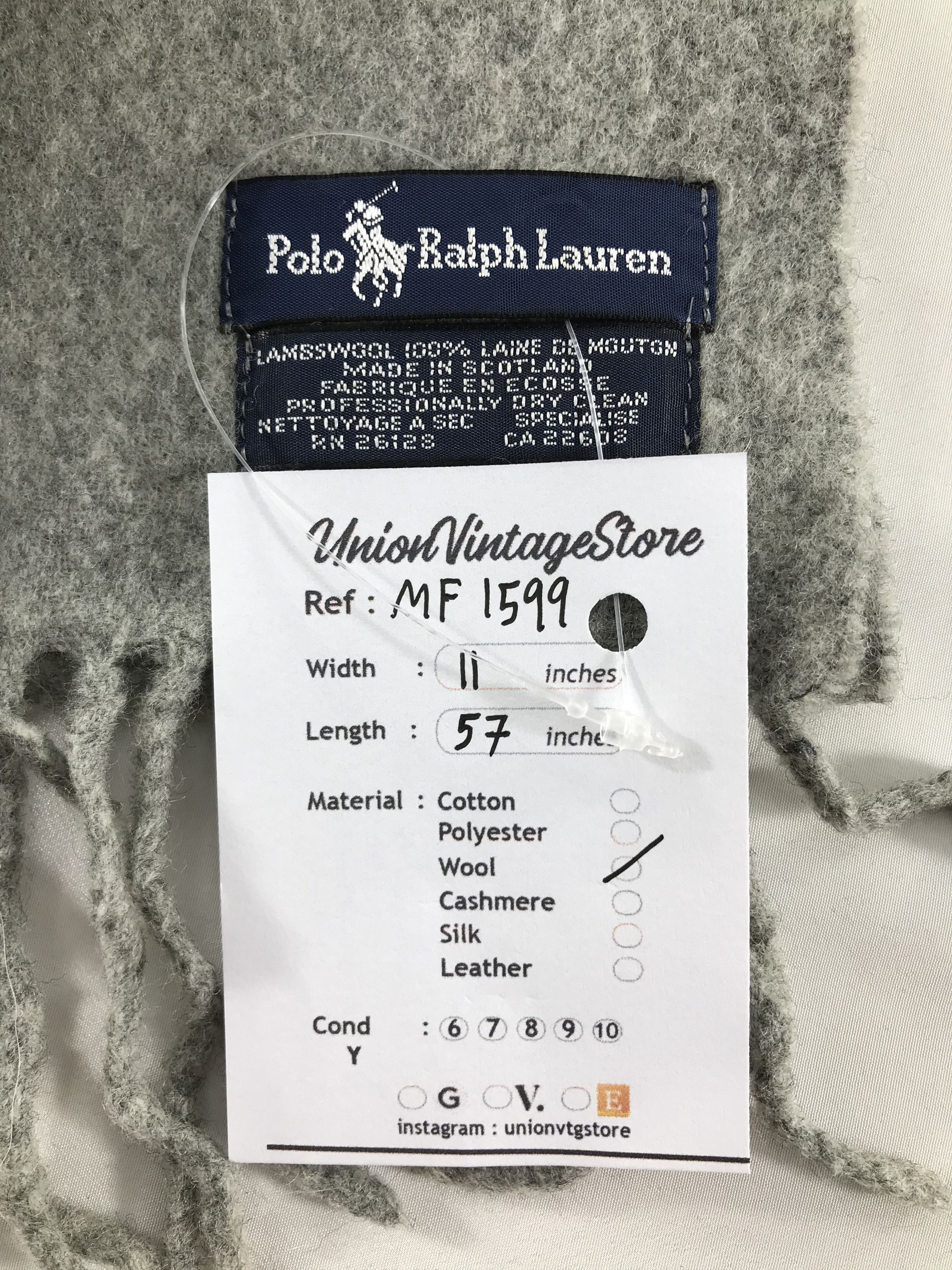 Polo Ralph Lauren Vintage Polo Ralph Lauren Scarf/Muffler/Neckwear MF1599 Size ONE SIZE - 7 Thumbnail