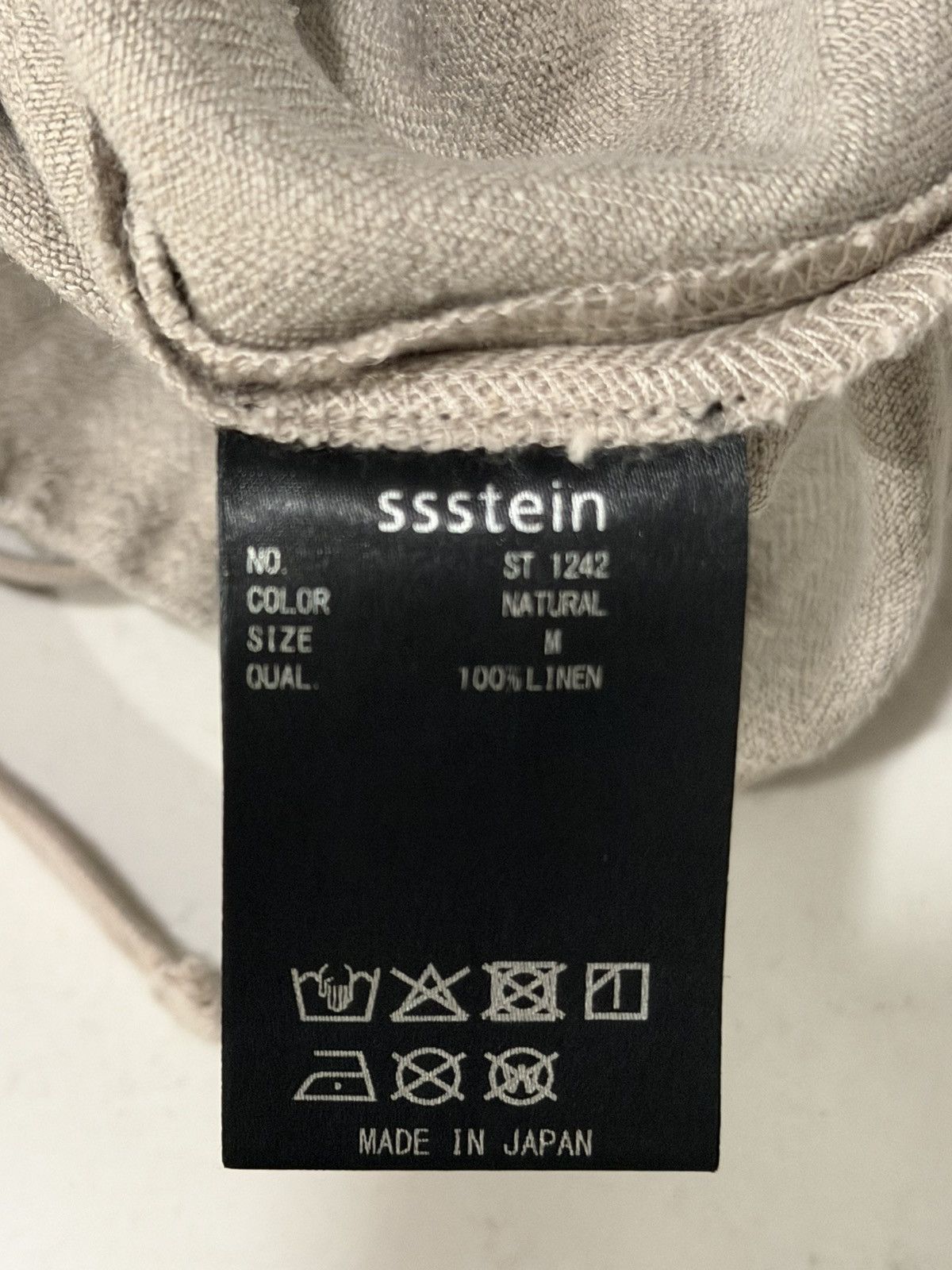 Stein Ssstein Beige Heavy Linen Herringbone Wide Easy Trouser Size US 30 / EU 46 - 9 Thumbnail