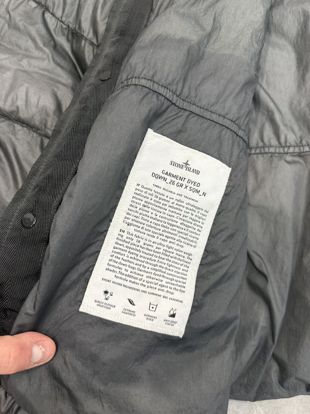Stone Island Vintage Stone Island Garment Dyed Down Jacket 90s Casual Size US XL / EU 56 / 4 - 10 Thumbnail