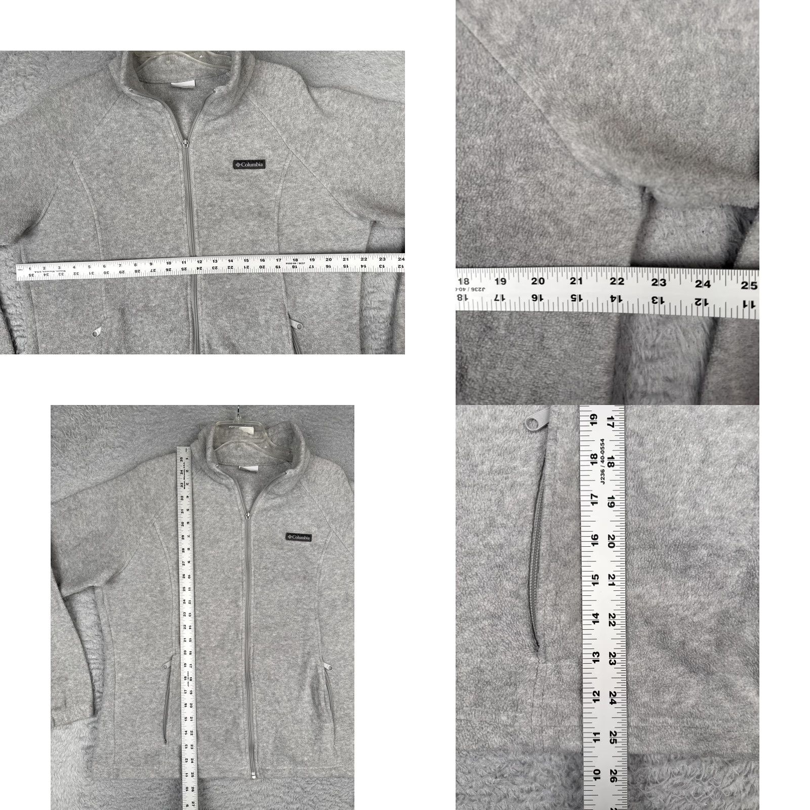 Vintage Columbia Jacket Women XL Gray Fleece Full Zip Collared Pockets Outdoor Warm Size XL / US 12-14 / IT 48-50 - 8 Thumbnail