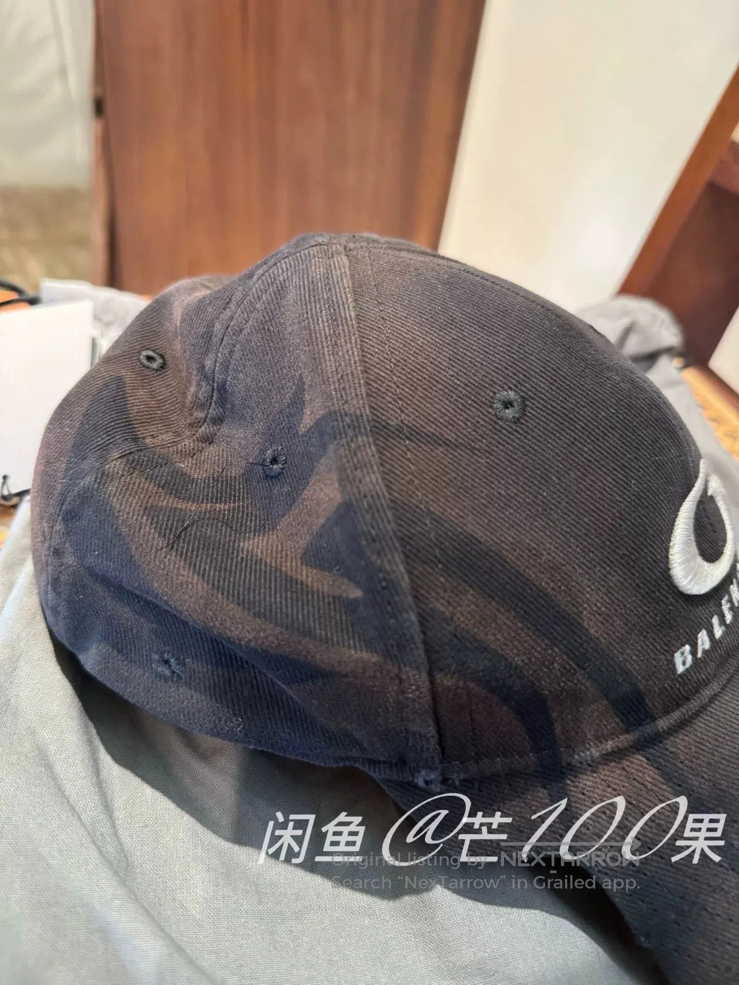 Balenciaga Balenciaga 24 Washed Vintage Tattoo Baseball Cap. Size ONE SIZE - 3 Thumbnail
